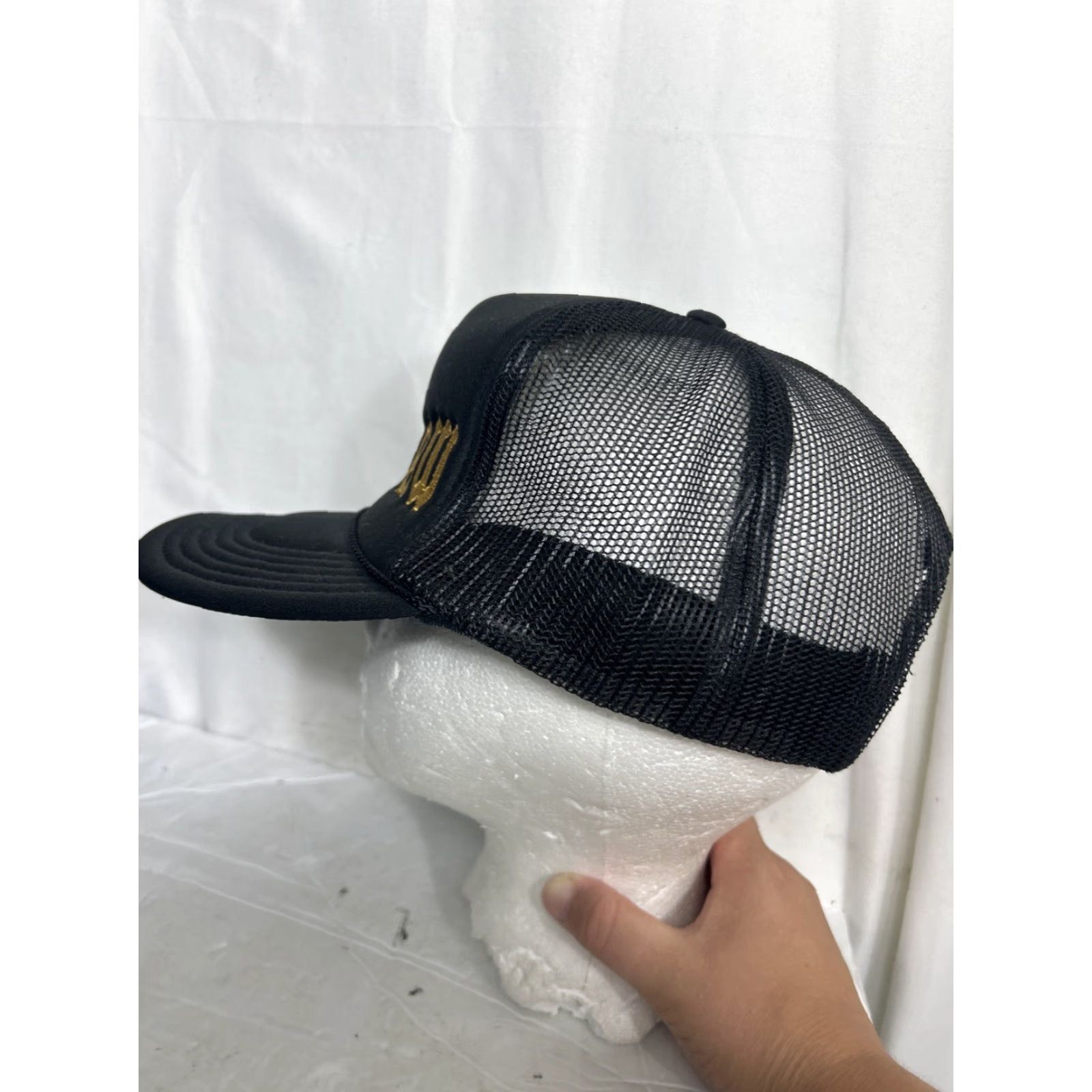 Vintage Yee Haw Trucker Hat Black Gold SnapBack Lighting Bolt Adjustable Men Size ONE SIZE - 5 Thumbnail