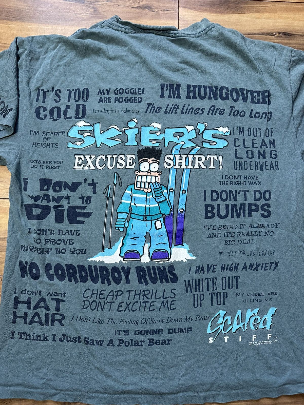 Vintage 1995 Vintage Scared Stiff Skier’s Exclusive Shirt! Size US L / EU 52-54 / 3 - 7 Thumbnail
