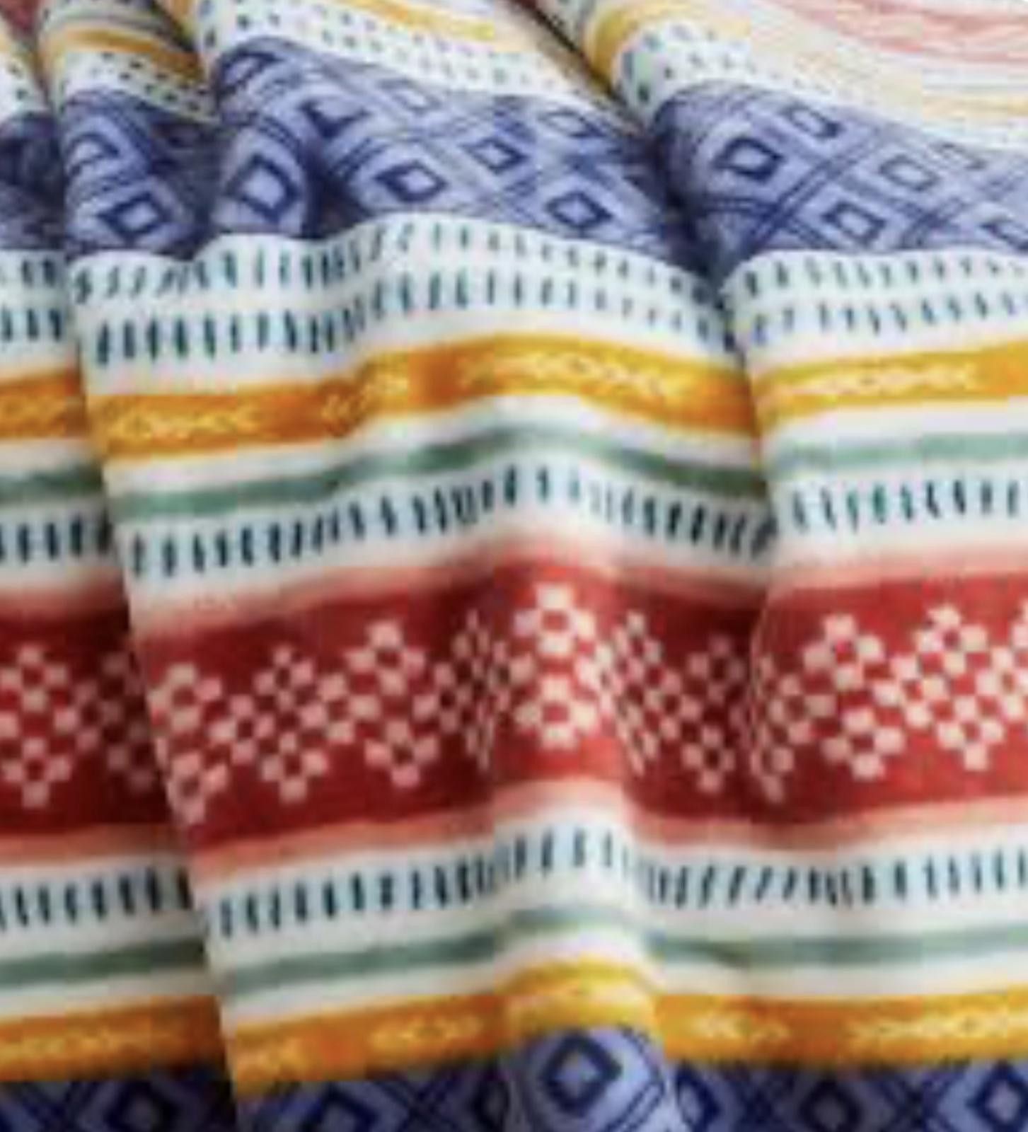 Other Plush Fleece Throw Blanket Southwestern Striped Boho 50”x72” Size ONE SIZE - 4 Thumbnail
