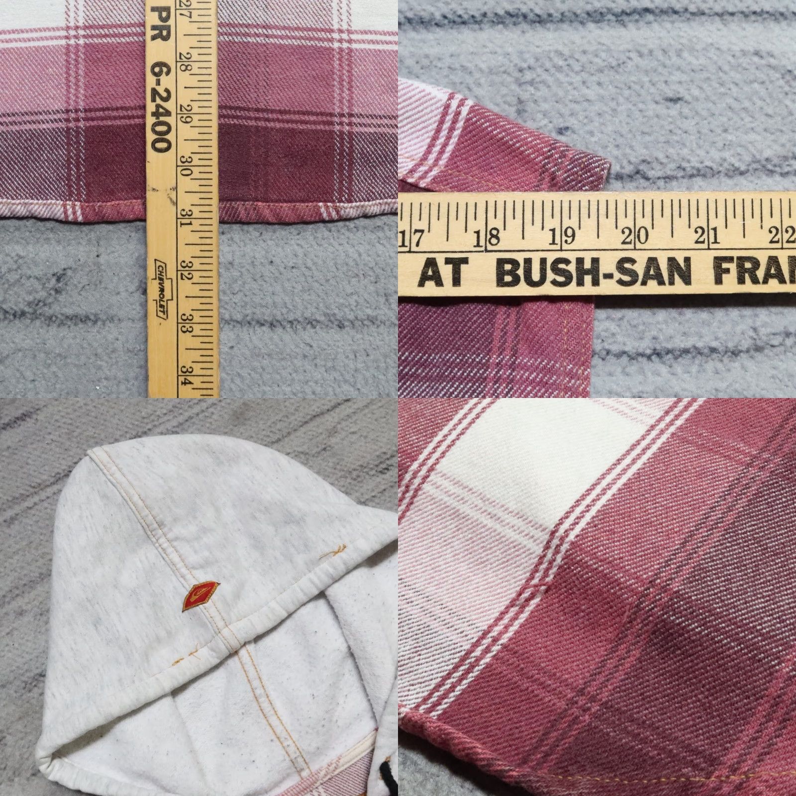 Quiksilver VINTAGE Quicksilver Plaid Hoodie Vest Shirt Mens L Burgundy 90s Made in USA Size US L / EU 52-54 / 3 - 8 Thumbnail