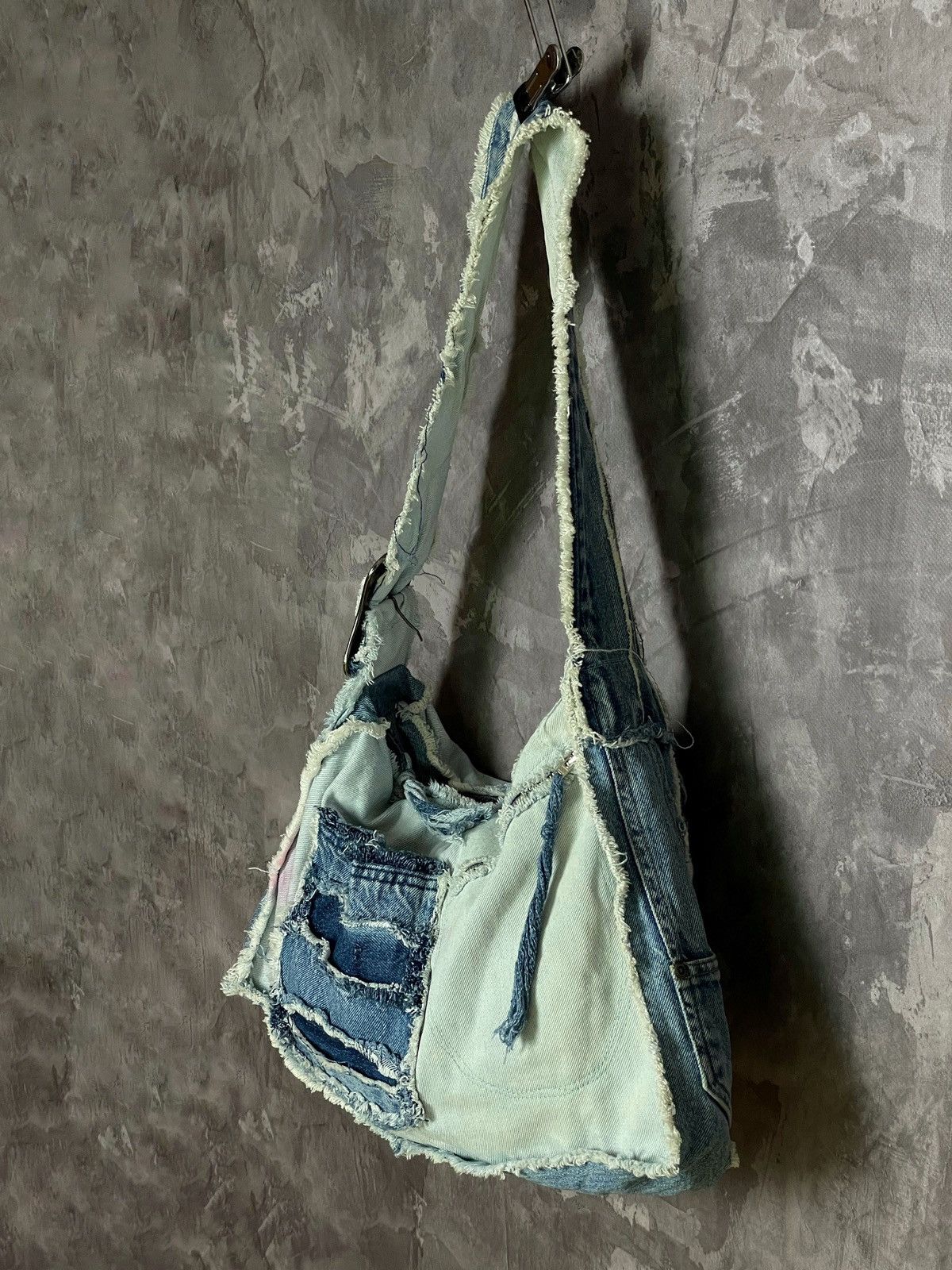Japanese Brand × Vintage Vntg Japan Handmade Crossbody Denim Jeans Bag Y2k Size ONE SIZE - 2 Thumbnail