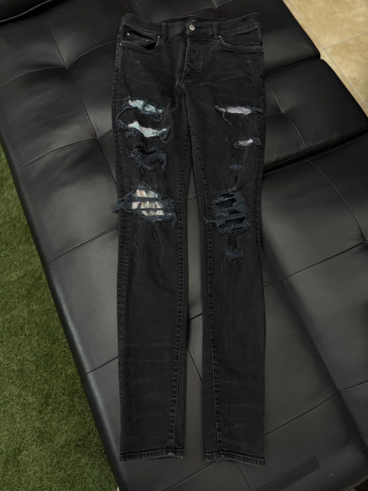 Amiri Amiri Jeans Black Colorful Patch Size 34 🧼 Size US 34 / EU 50 - 1 Thumbnail