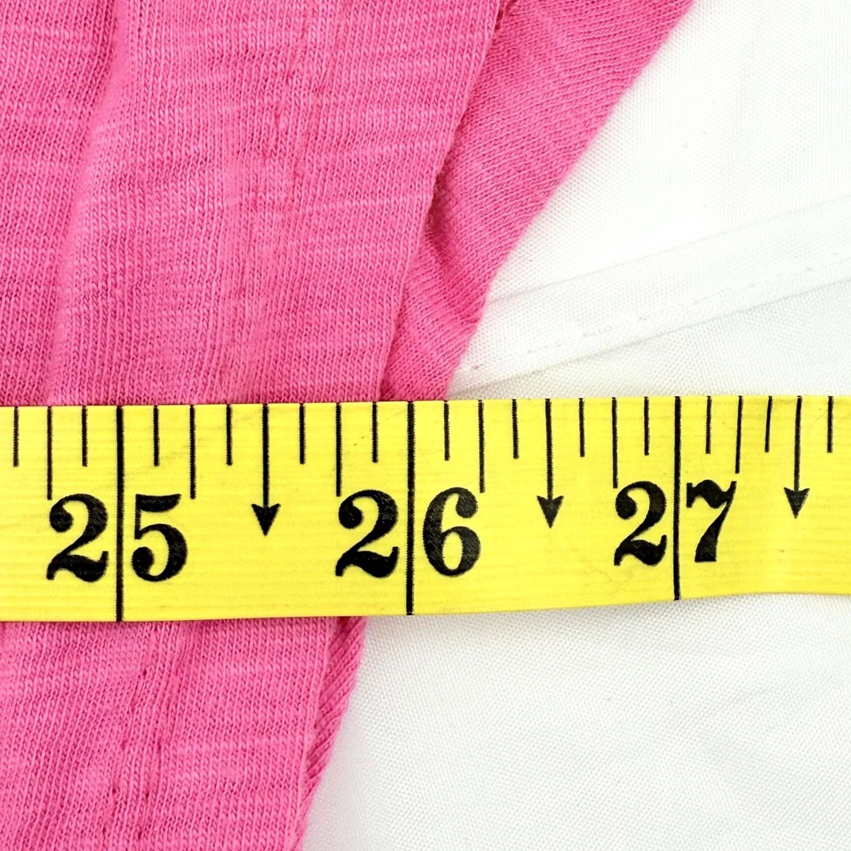 Pinko Feathers Shirt Womens 3X Pink V Neck Short Sleeve Ruched Cotton Casual Soft Top Size XXL / US 16-18 / IT 52-54 - 7 Thumbnail
