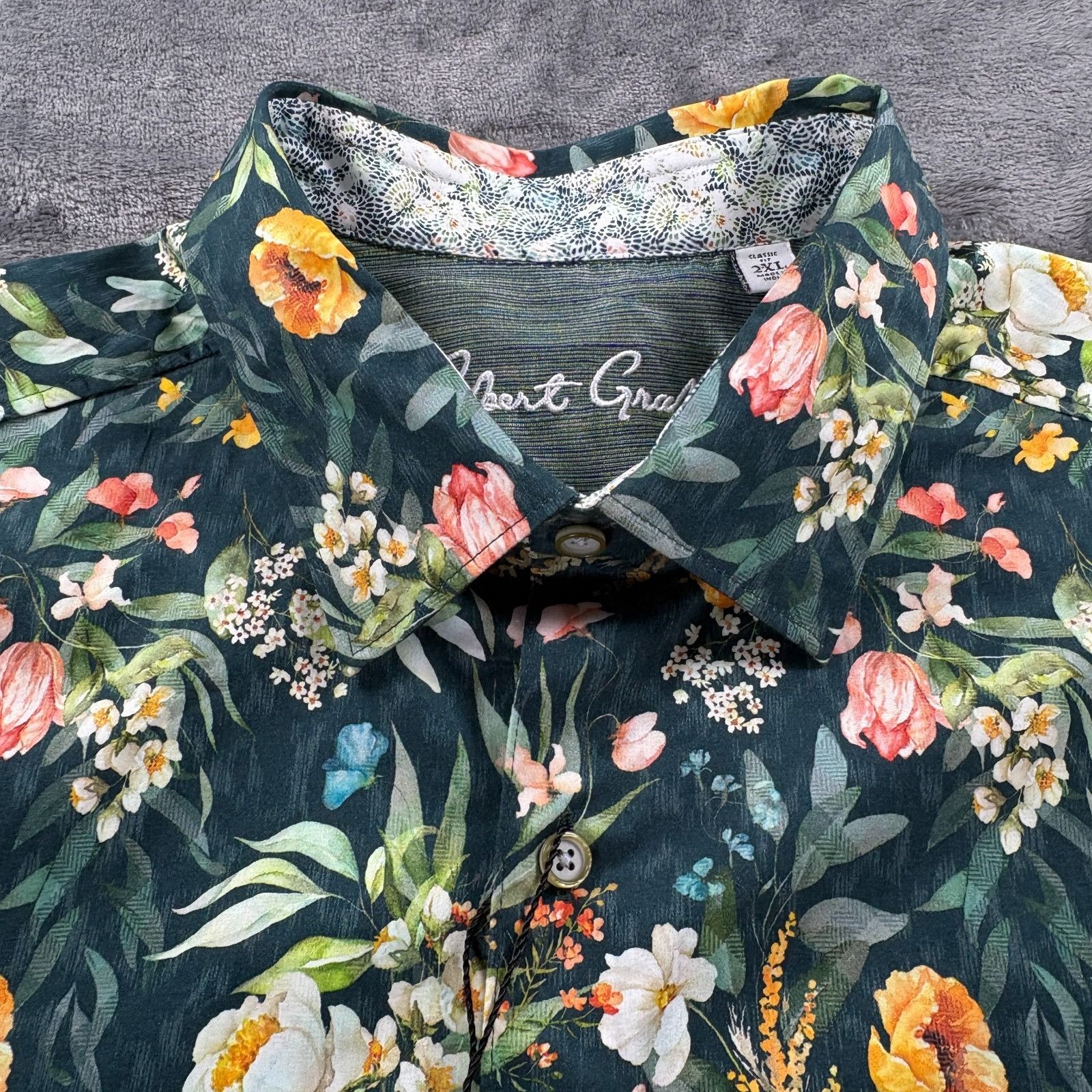 Robert Graham Robert Graham Gatlin Classic Fit Button Up Floral Dress Size US XXL / EU 58 / 5 - 4 Thumbnail