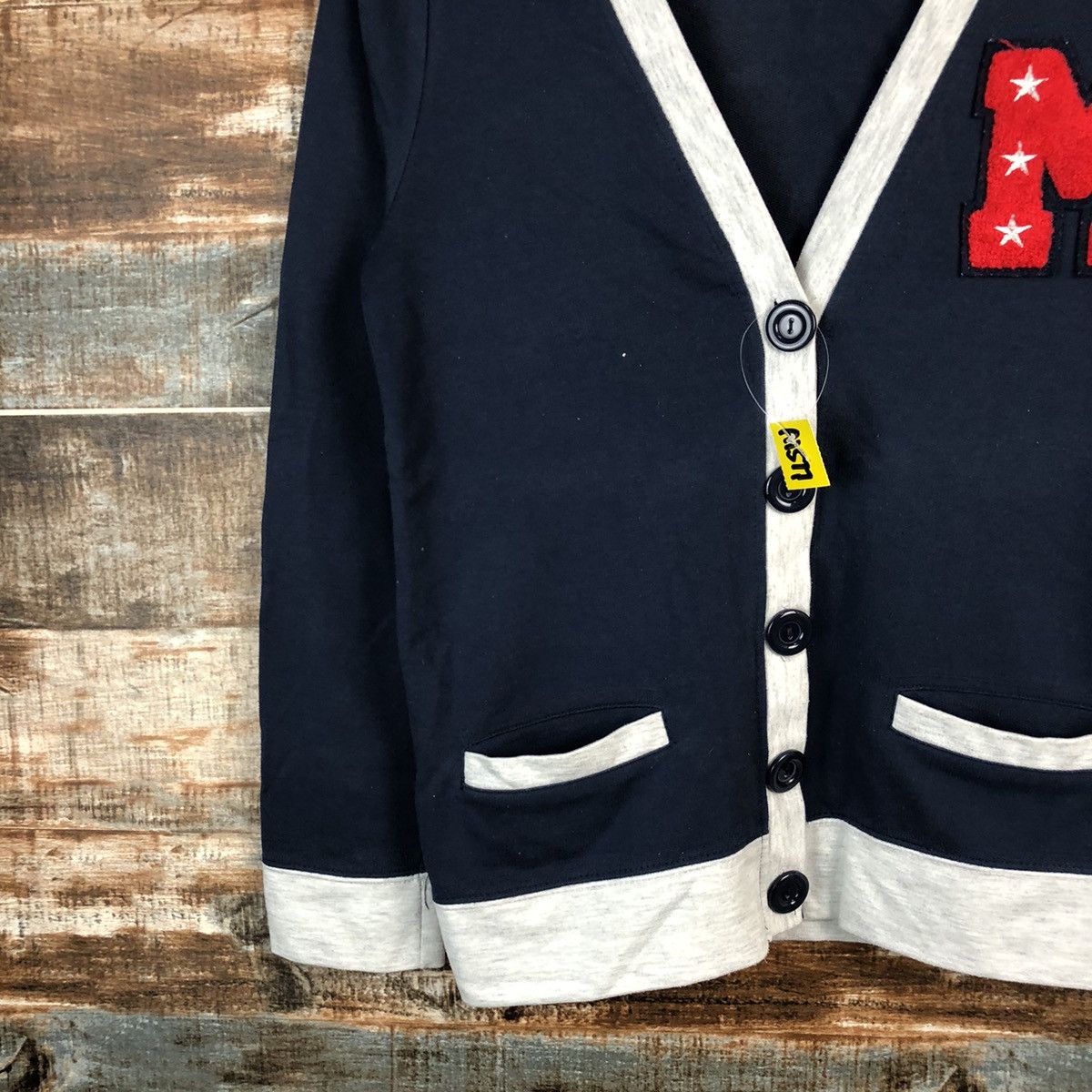 Disney × Mickey Mouse Mickey Mouse Dark Blue Cardigan Knitwear #A1577 Size S / US 4 / IT 40 - 9 Thumbnail