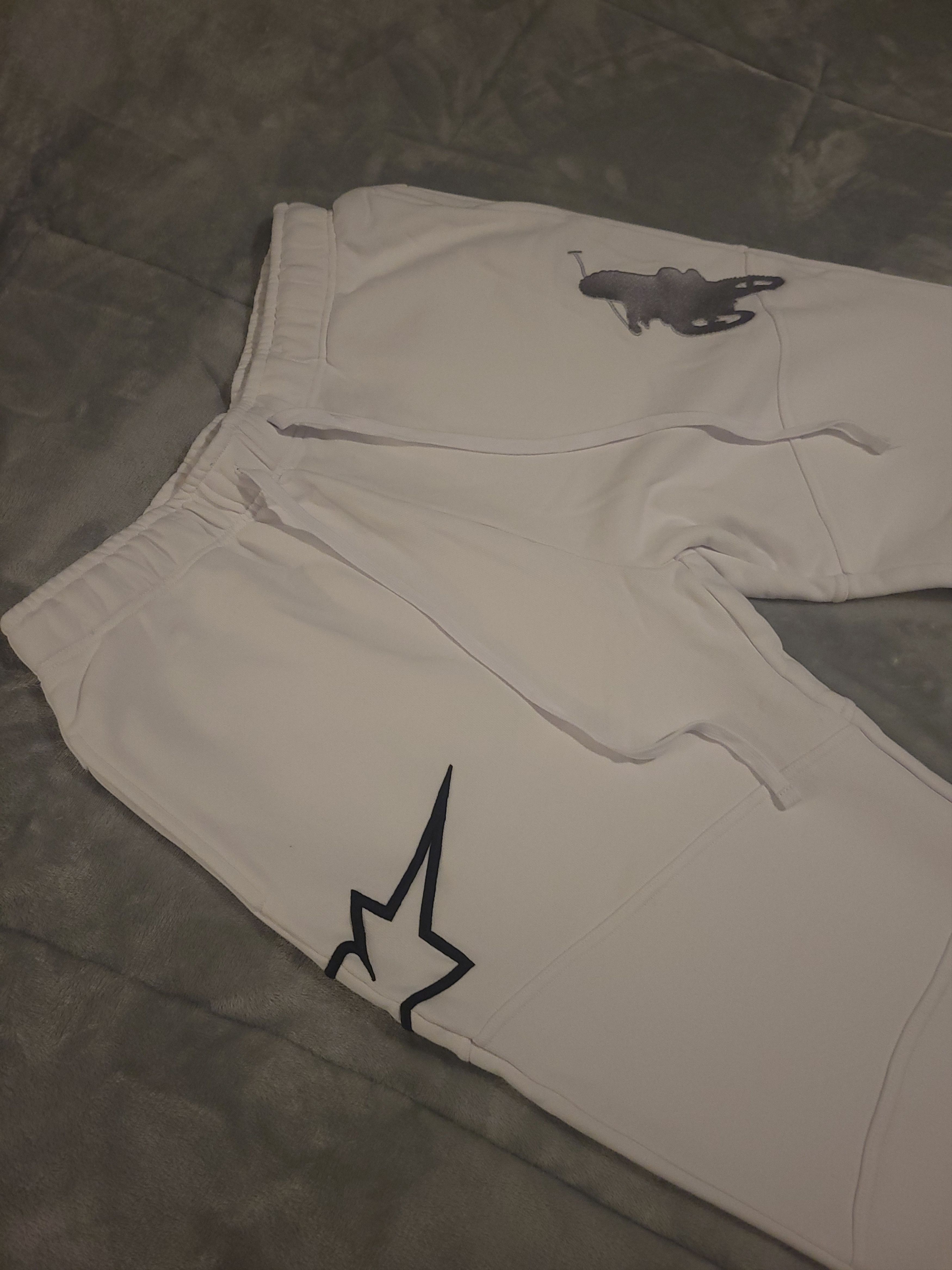 TRIPLE SEVENS Triple Sevens- White Wide Leg Flared Sweatpants-Men XL- BNWT Size US 36 / EU 52 - 8 Thumbnail
