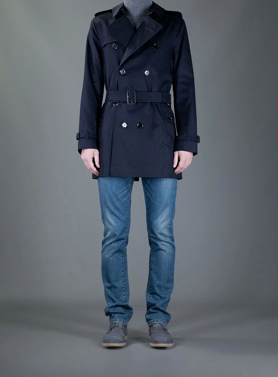 Burberry BURBERRY Britton navy blue cotton trench coat Large Size US L / EU 52-54 / 3 - 2 Thumbnail