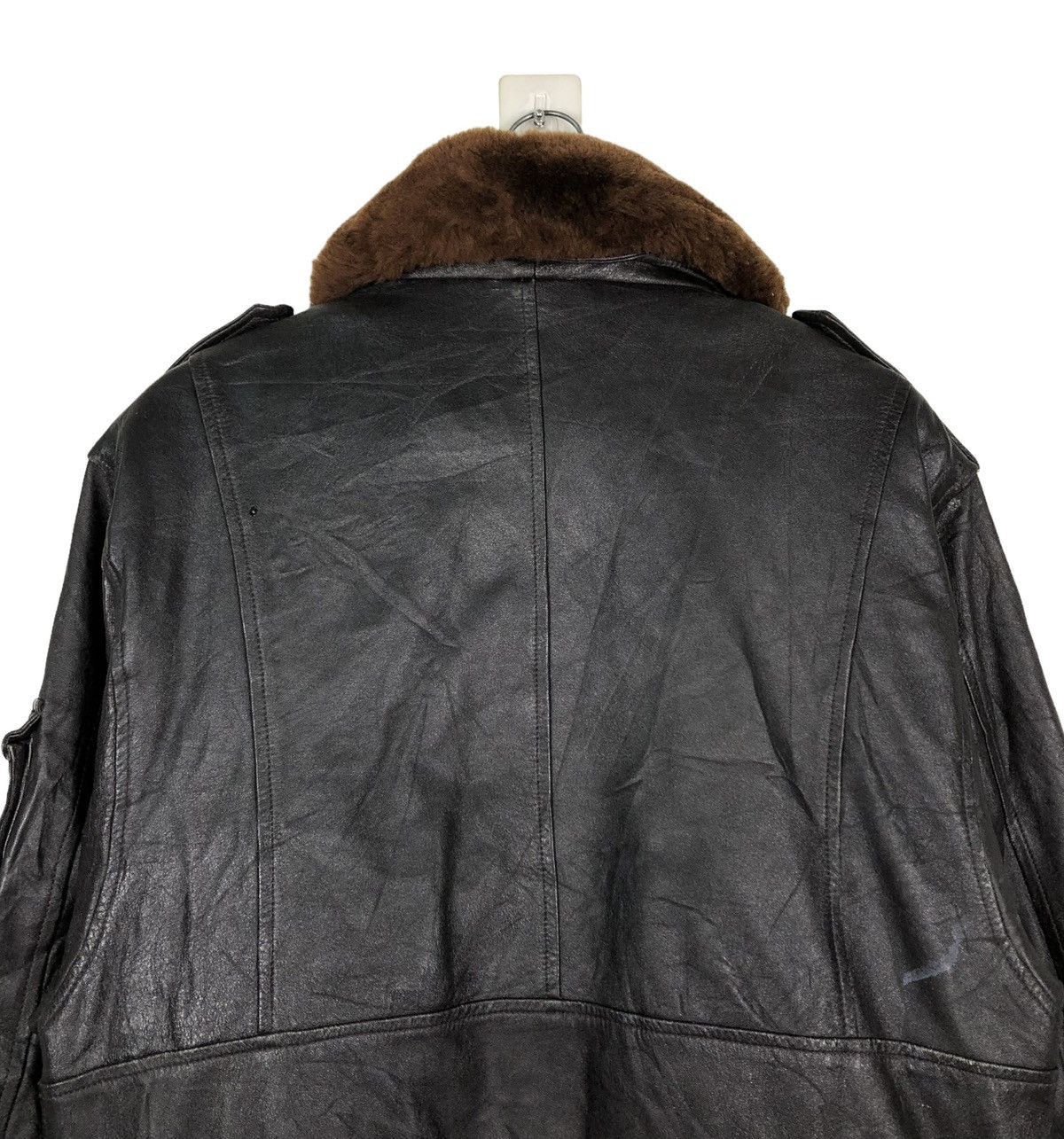 Japanese Brand 🔥VINTAGE BIKER LEATHER JACKET GARGON ISSEY MIYAKE FUR COLLAR Size US M / EU 48-50 / 2 - 10 Thumbnail