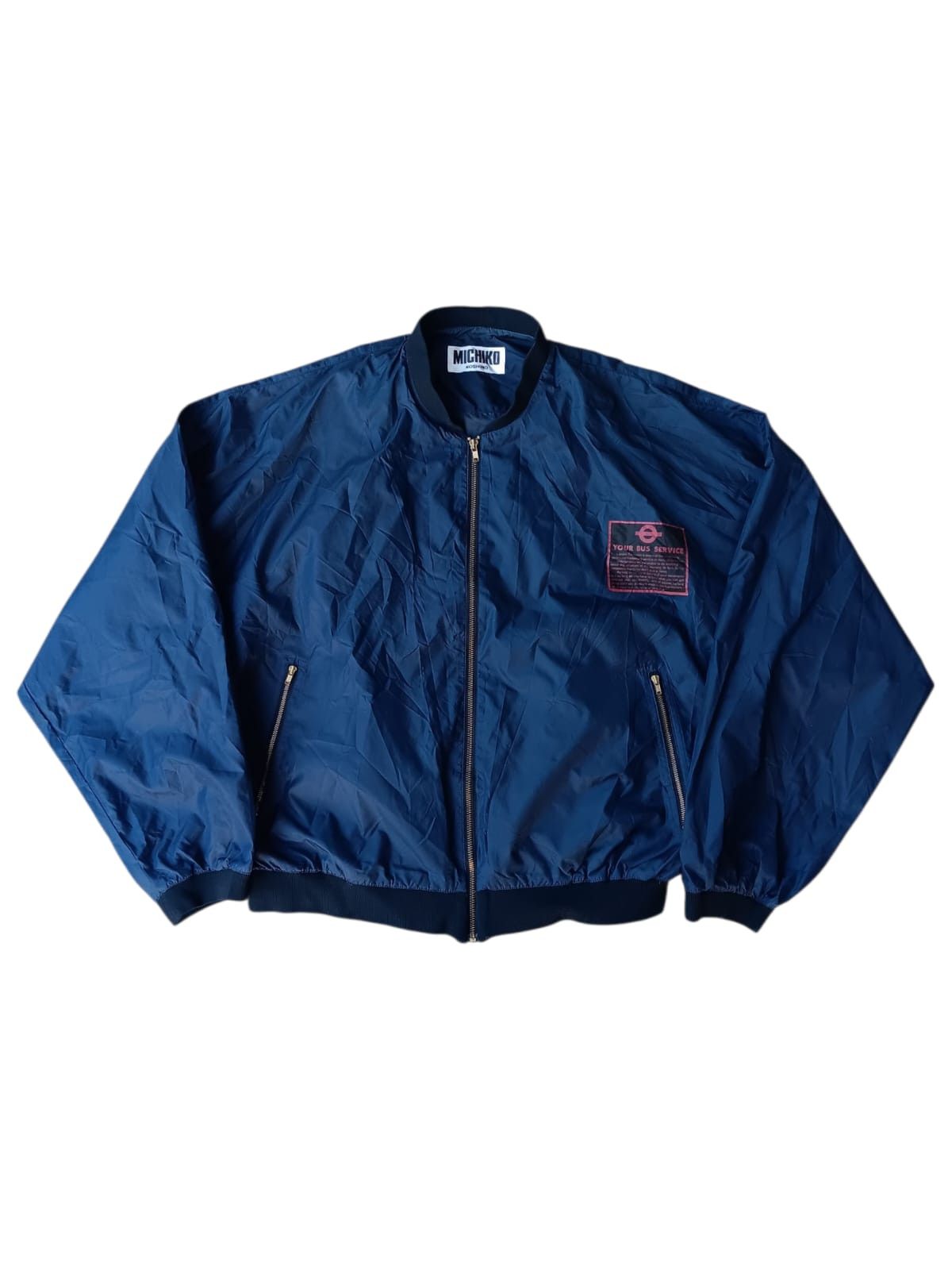 Michiko Koshino London Big logo nylon navy jacket Size US M / EU 48-50 / 2 - 3 Thumbnail