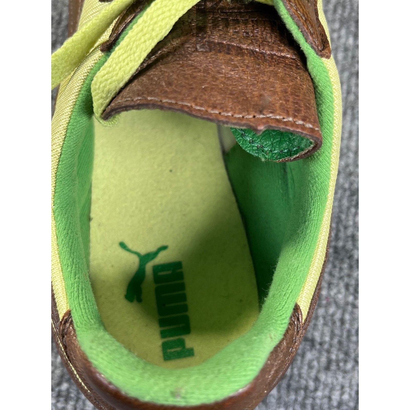 Puma Unique! VTG Puma Womens Shoes Lime Green / Brown Leather 9.5 Size US 9.5 / IT 39.5 - 17 Thumbnail