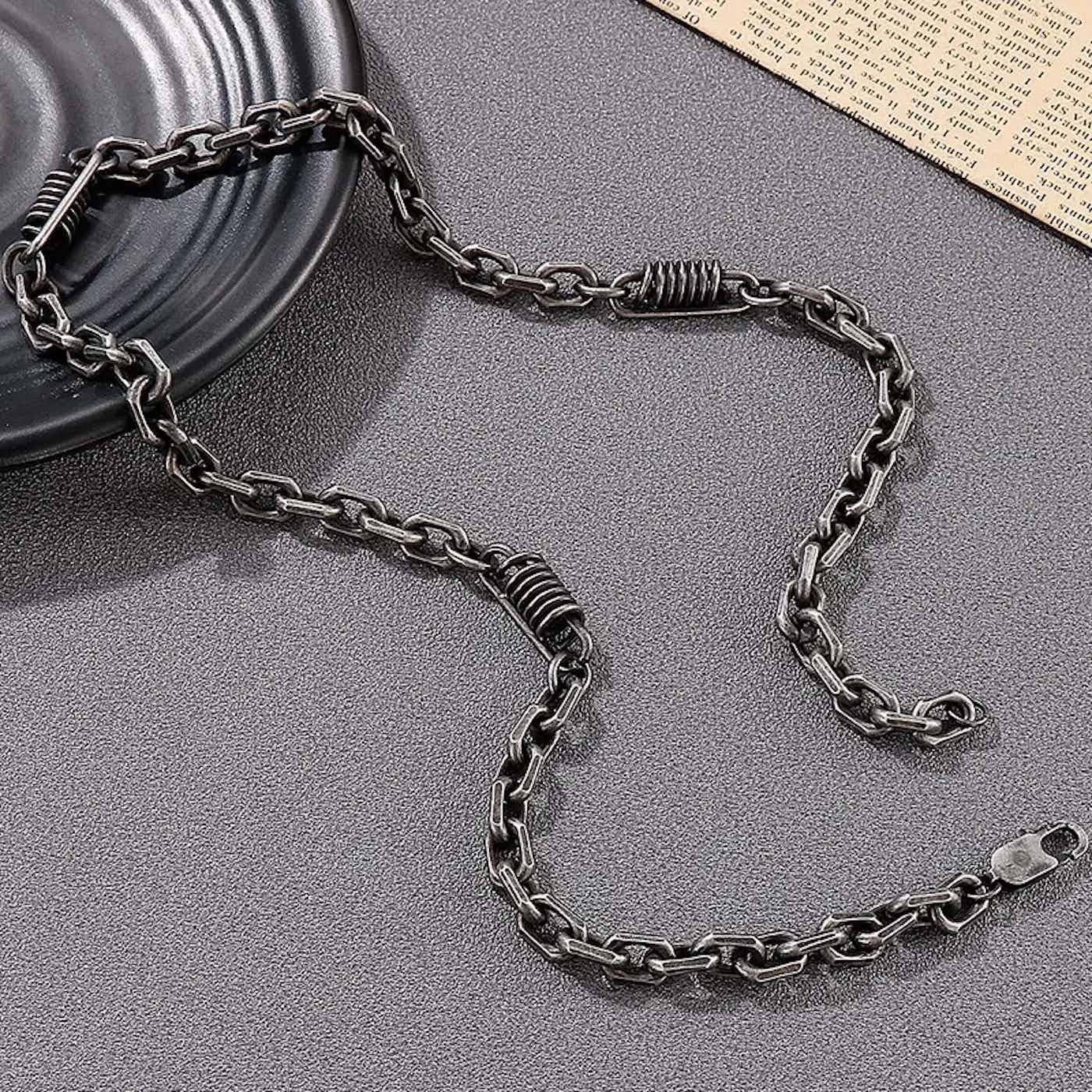 Jewelry 7MM 55cm Solid Chain Necklaces Size ONE SIZE - 1 Thumbnail