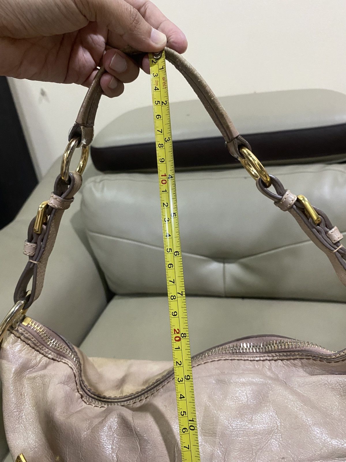 Prada Authentic Prada Saffiano Leather Shoulder Hobo Bag Size ONE SIZE - 17 Thumbnail
