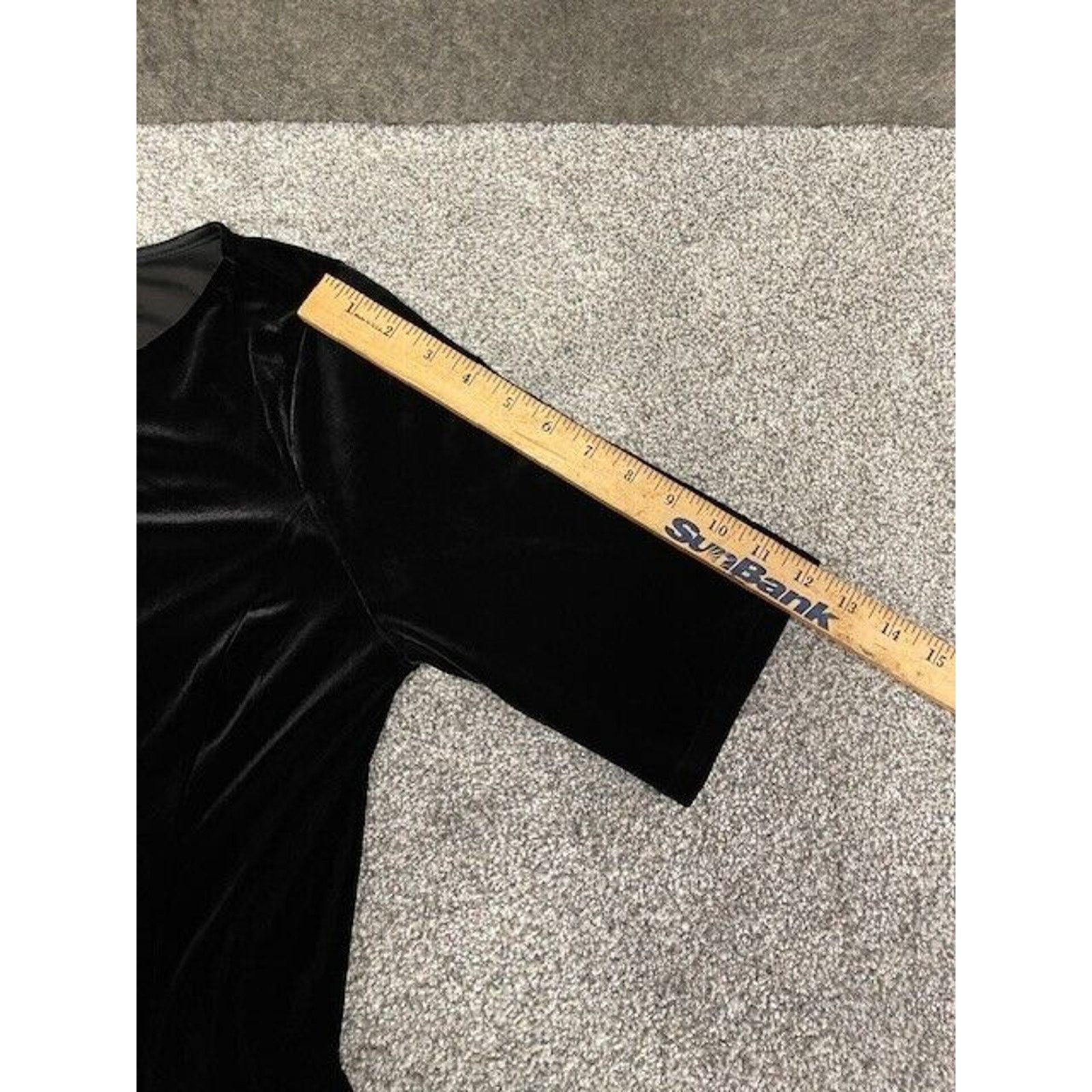 Lands' End Lands End Black Velvet Dress L 14-16 Vintage Goth Whimsigoth Size L / US 10 / IT 46 - 6 Thumbnail
