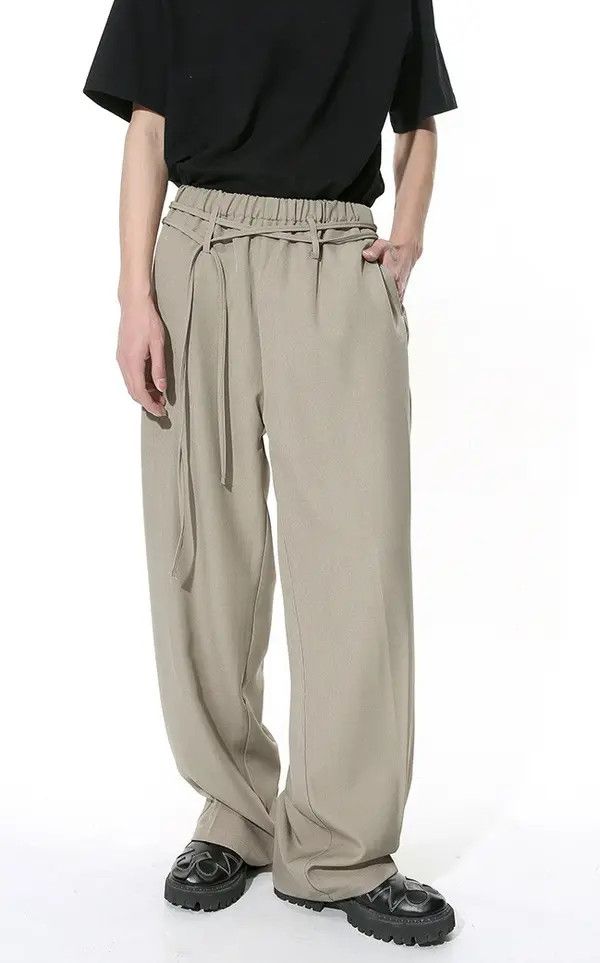 Designer Momoko x Yura Trendy double belt casual loose trousers Size US 32 / EU 48 - 5 Thumbnail