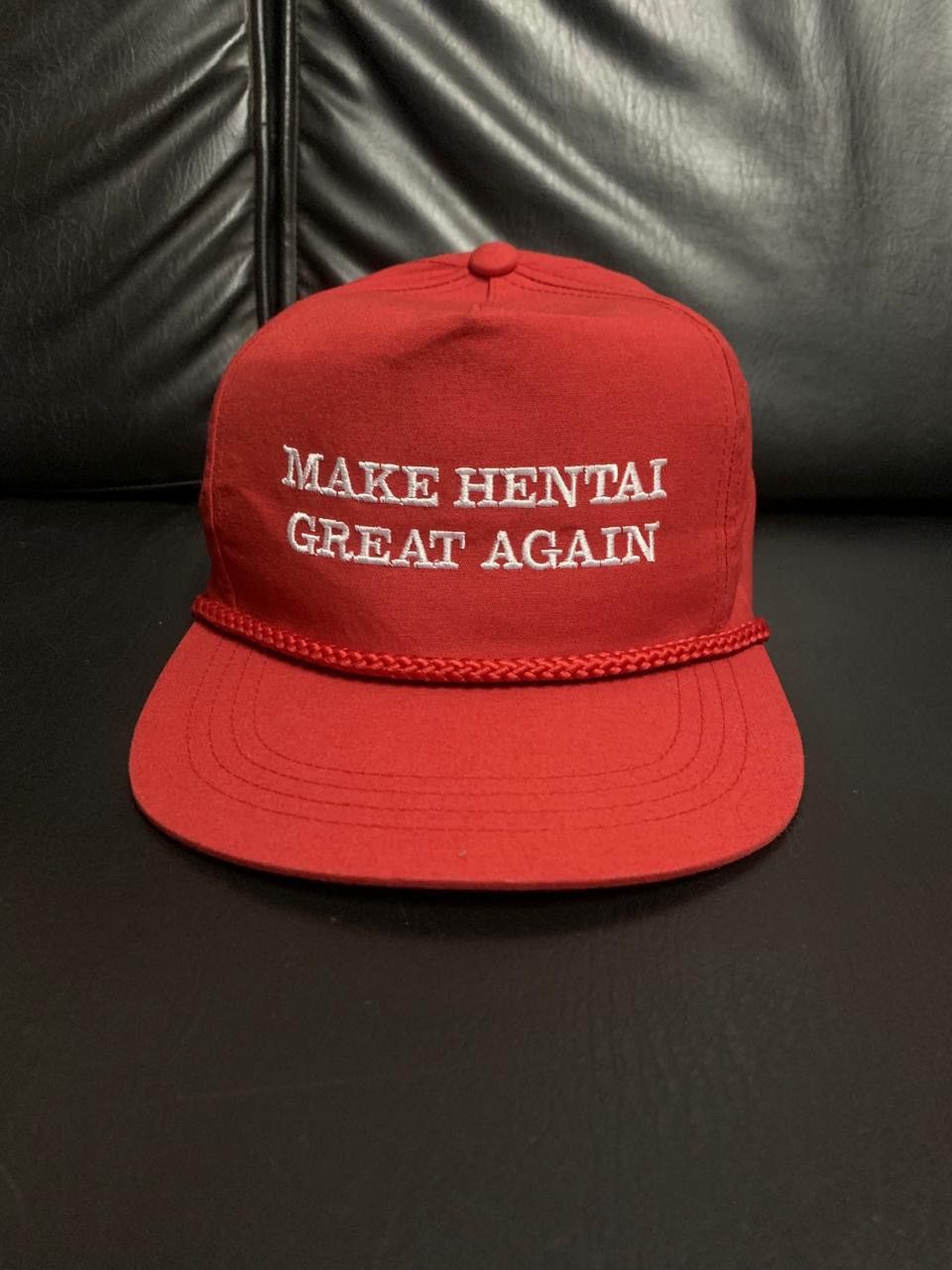 Vintage Make Hentai Great Again Parody Rip Off Cap Size ONE SIZE - 1 Thumbnail