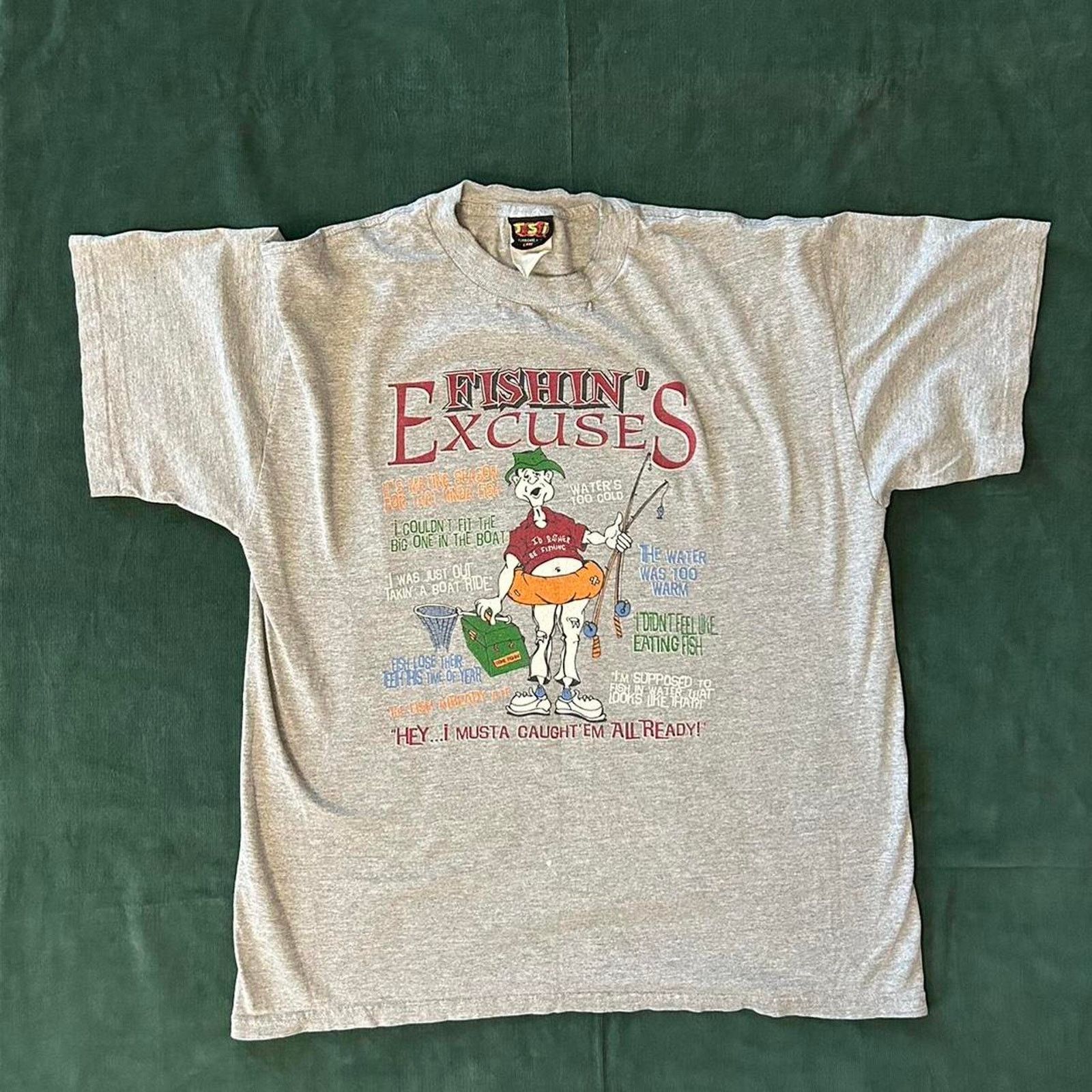Other Vintage funny fishing tee Size US L / EU 52-54 / 3 - 1 Thumbnail