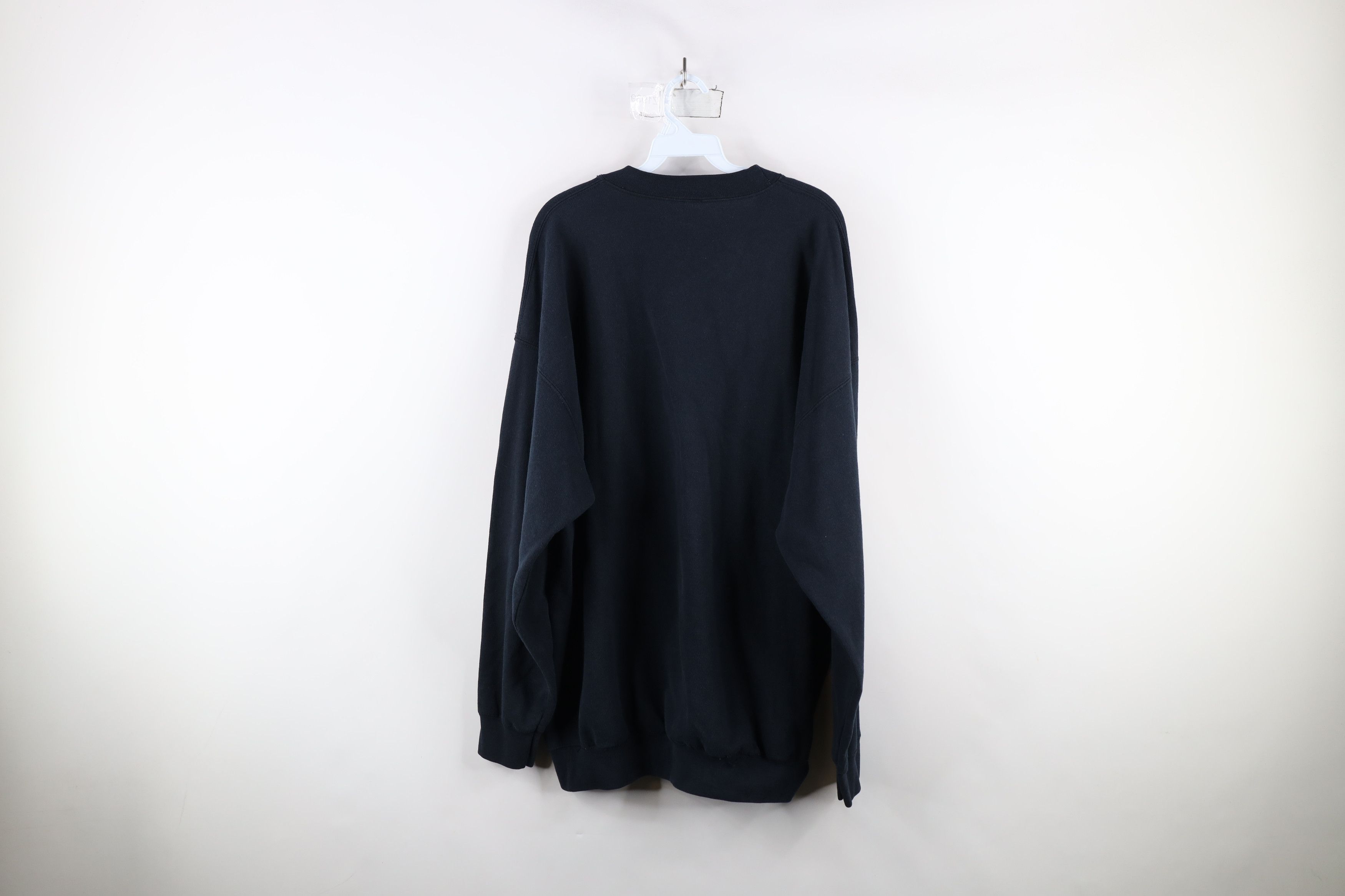 Vintage Vintage 90s Streetwear Blank Crewneck Sweatshirt Black Size US XXL / EU 58 / 5 - 12 Thumbnail