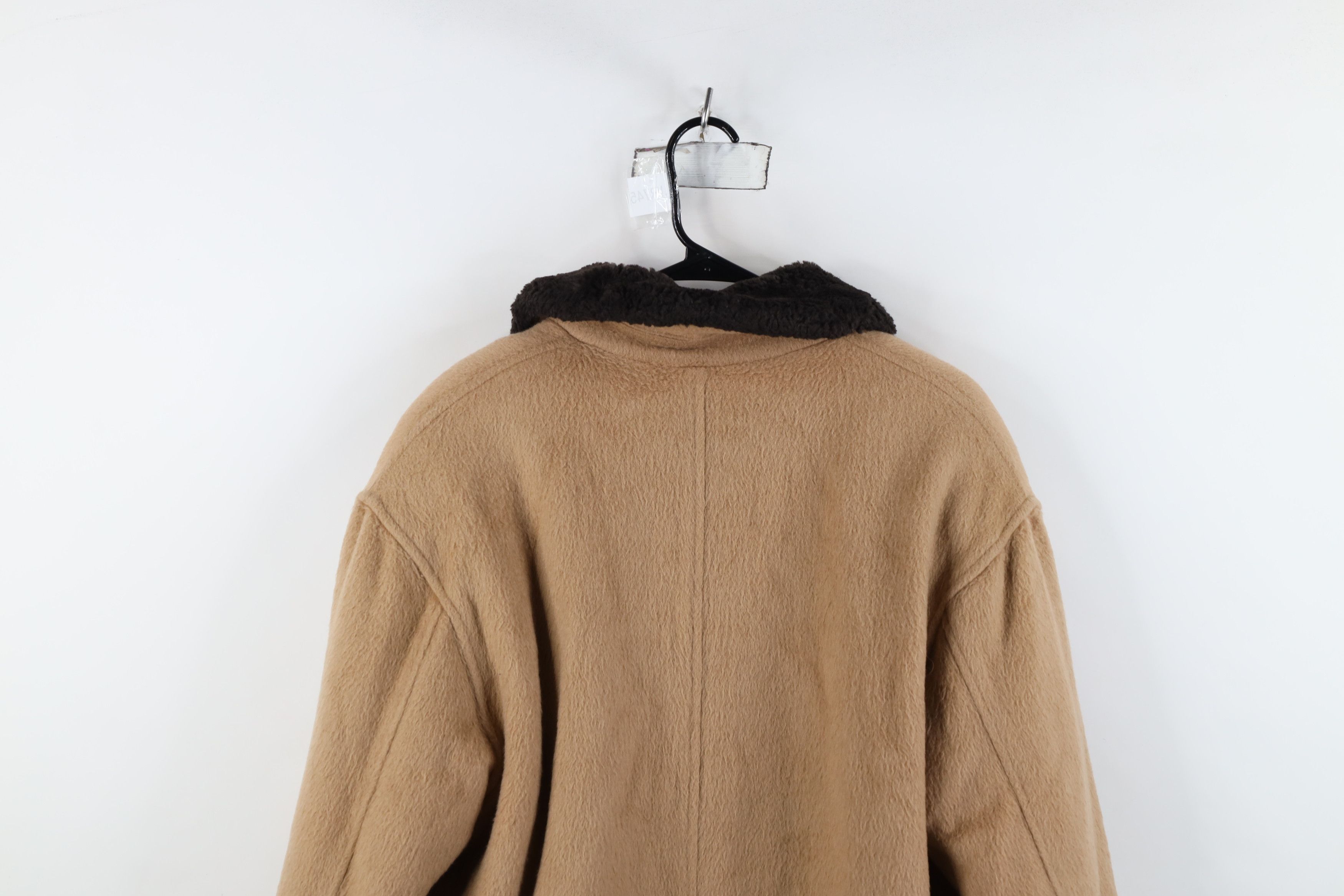 Express Vintage 90s Express Lined Mohair Wool Blend Jacket Beige Size S / US 4 / IT 40 - 13 Thumbnail