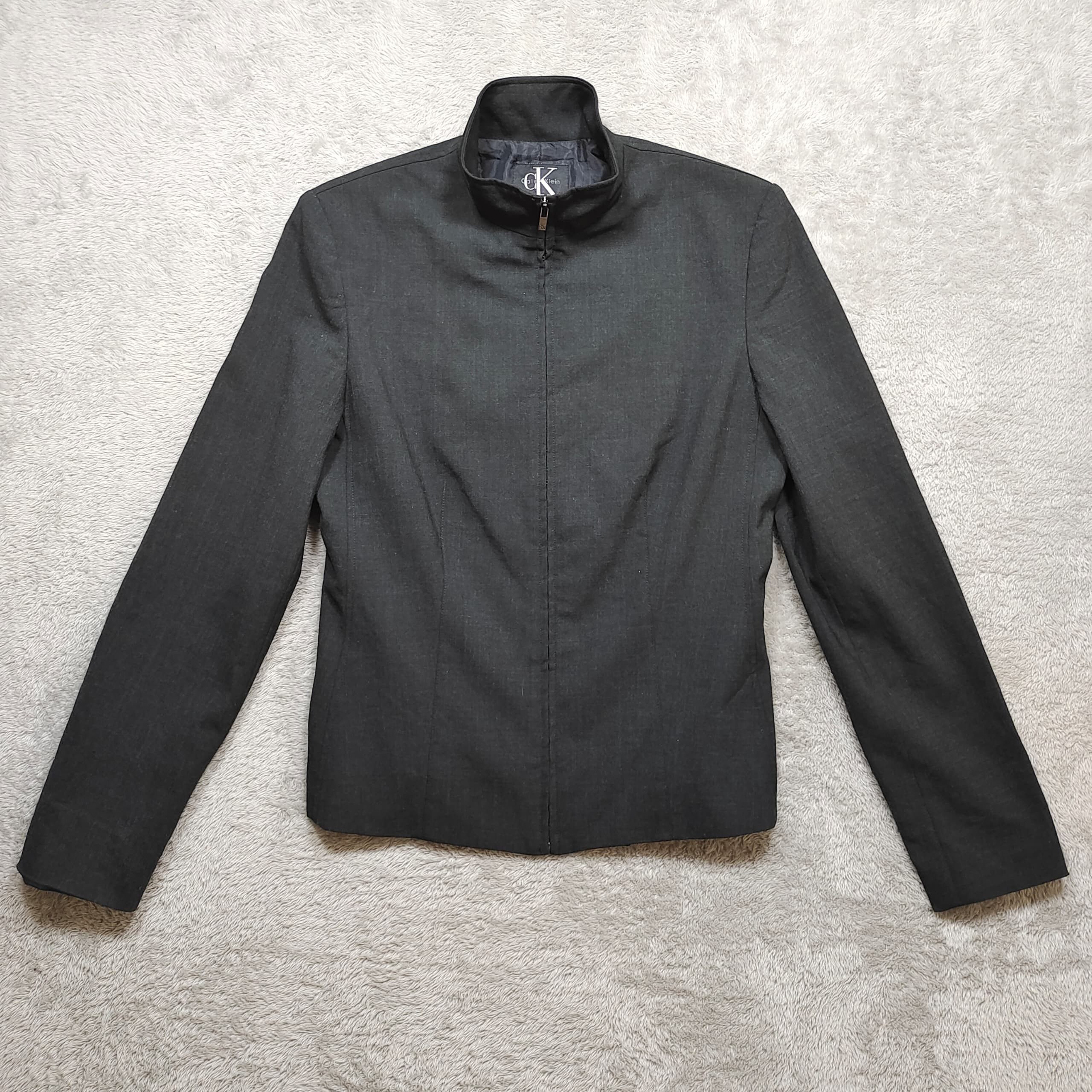 Calvin Klein Calvin Klein Women’s Zip-Up Blazer Modern Stand Collar Size M / US 6-8 / IT 42-44 - 1 Thumbnail