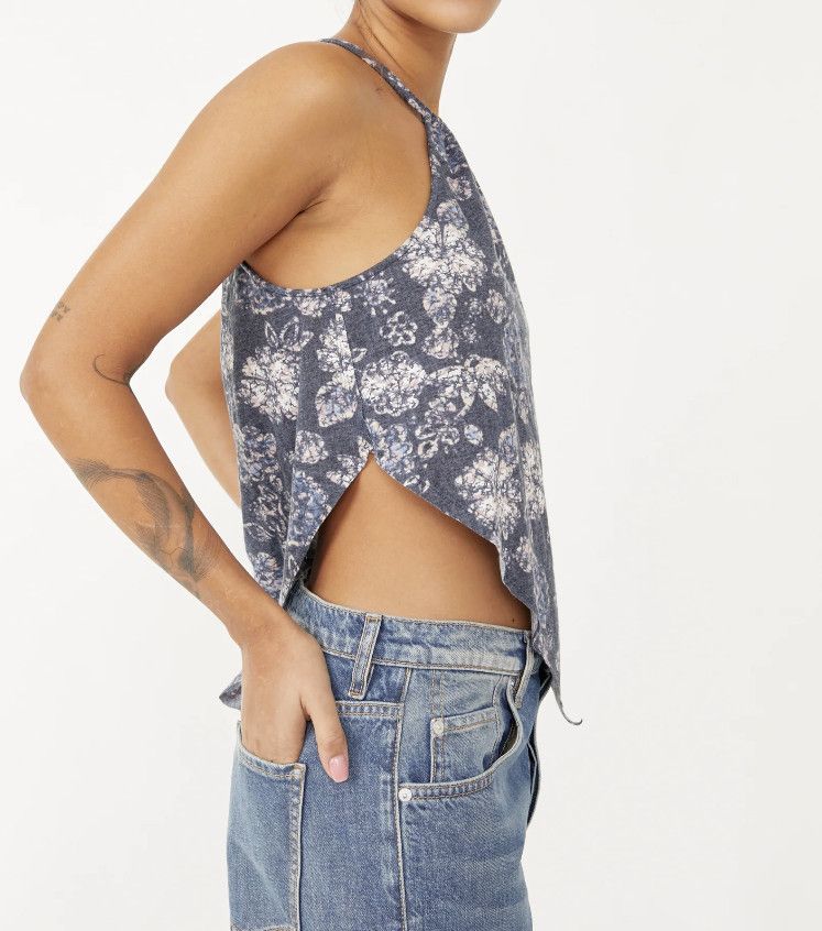 Free People Free People Daisy Tank in Navy Combo ( M ) Size M / US 6-8 / IT 42-44 - 2 Thumbnail