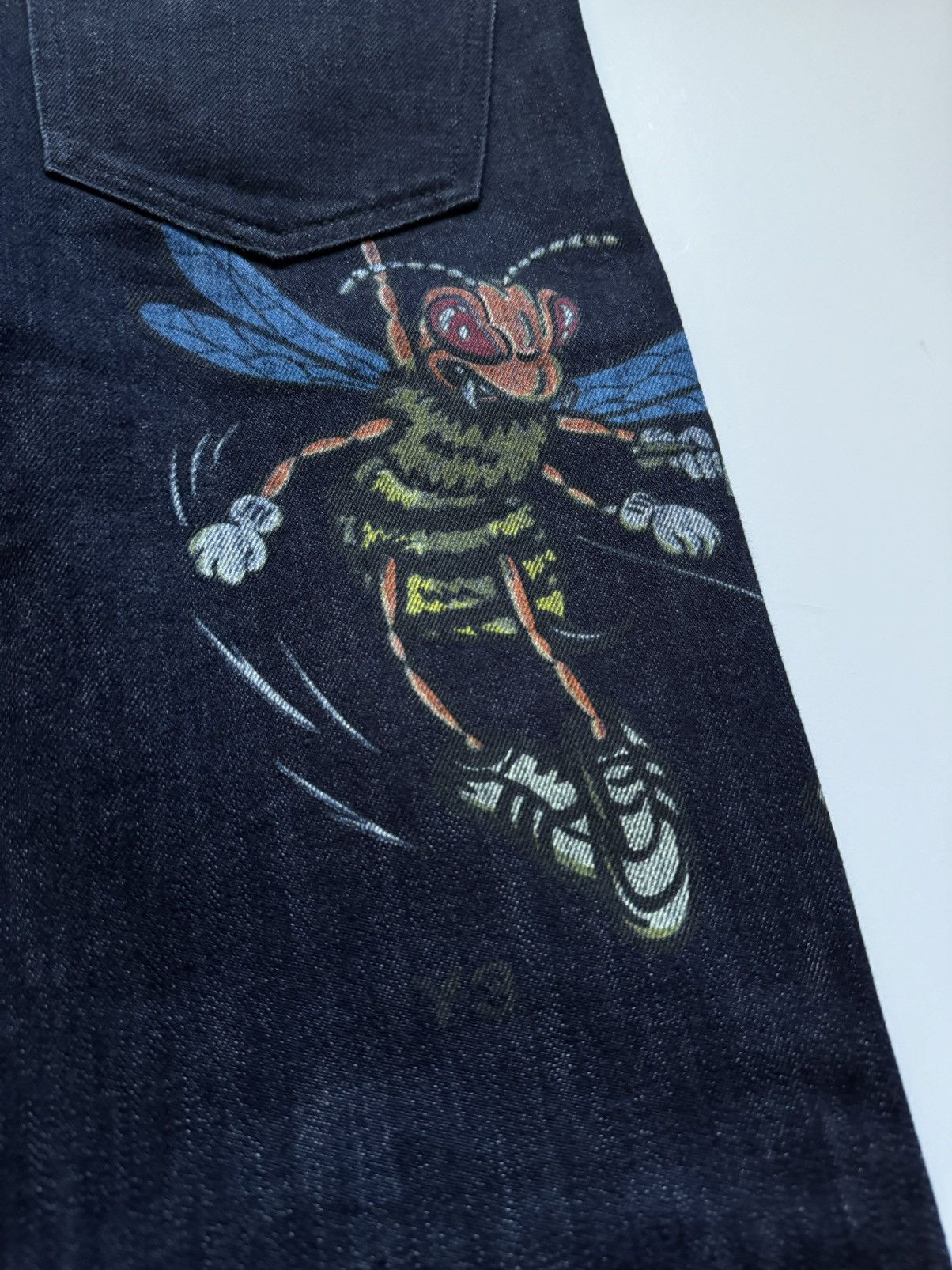 Adidas × Yohji Yamamoto Fighting Bee Side Stripe Denim Size US 30 / EU 46 - 2 Thumbnail