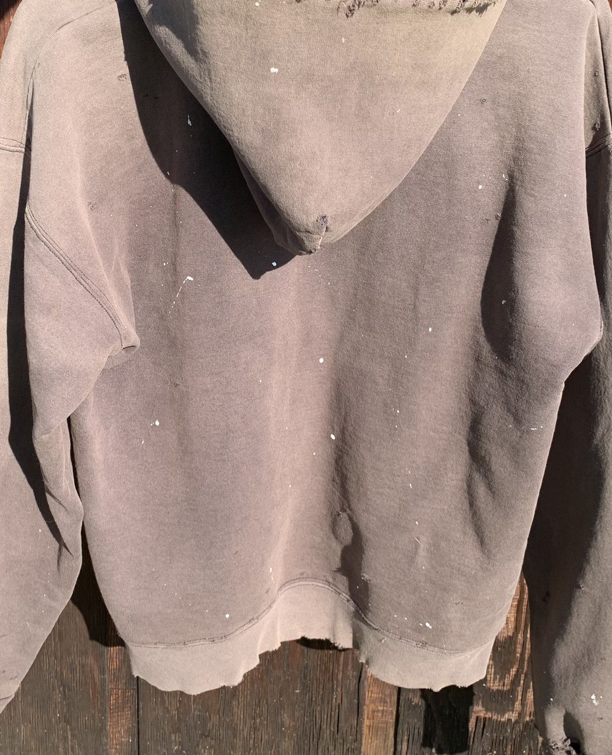 Vintage Vintage Thrashed Sun Faded Blank Hoodie 90s Paint Boxy M Size US M / EU 48-50 / 2 - 10 Thumbnail