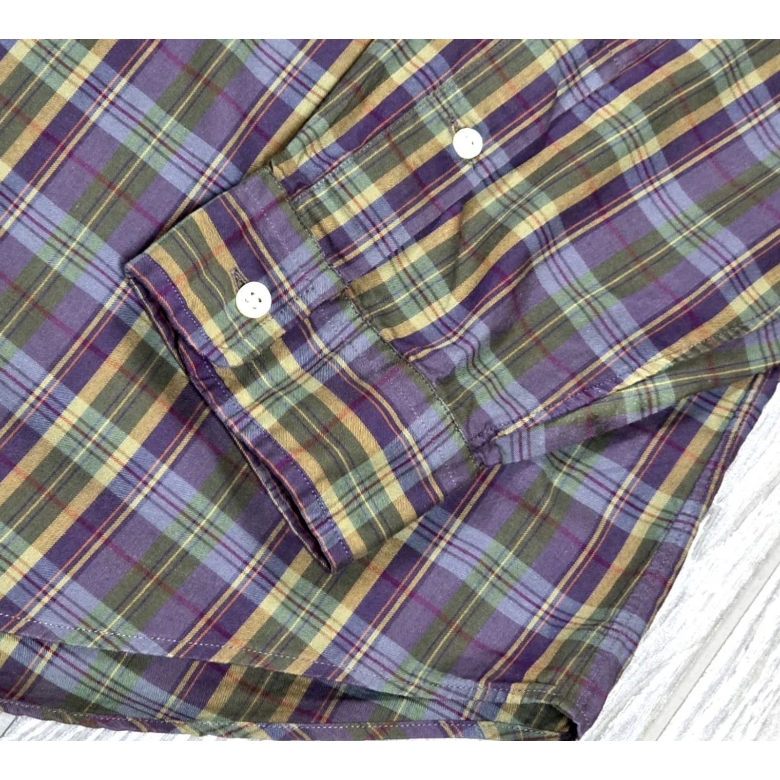 Polo Ralph Lauren VINTAGE Polo Ralph Lauren Purple Plaid Safari Button Up Shirt Men’s XL Madras Custom Size US XL / EU 56 / 4 - 6 Thumbnail