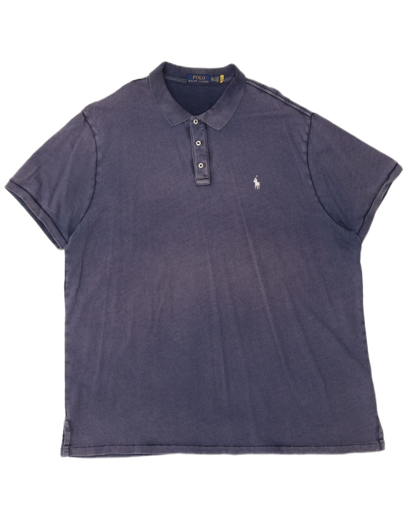 Polo Ralph Lauren Mens Polo Shirt 2XL Navy Blue Cotton Size US XL / EU 56 / 4 - 1 Thumbnail
