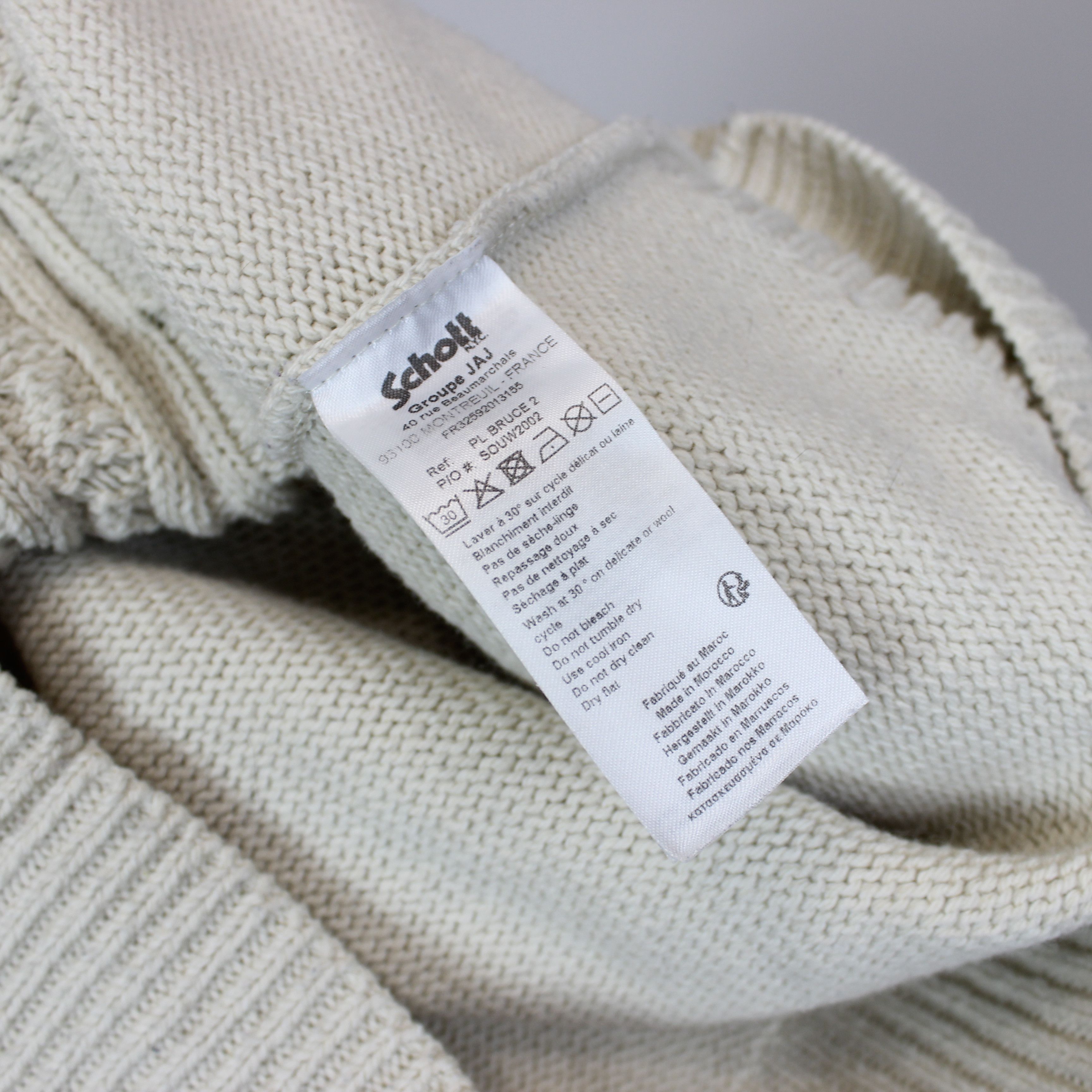 Schott Schott jumper sweater zip XL cream Size US XL / EU 56 / 4 - 9 Thumbnail