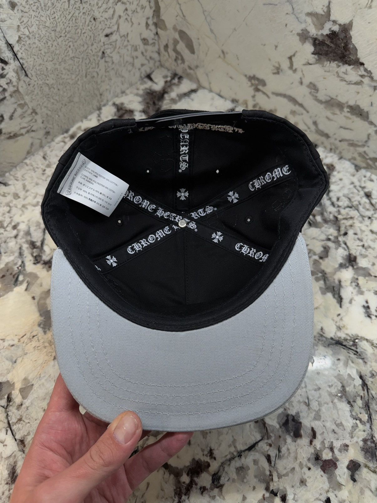 Chrome Hearts Chrome Hearts Cross Patch Trucker Black White Grey RARE Size ONE SIZE - 11 Thumbnail