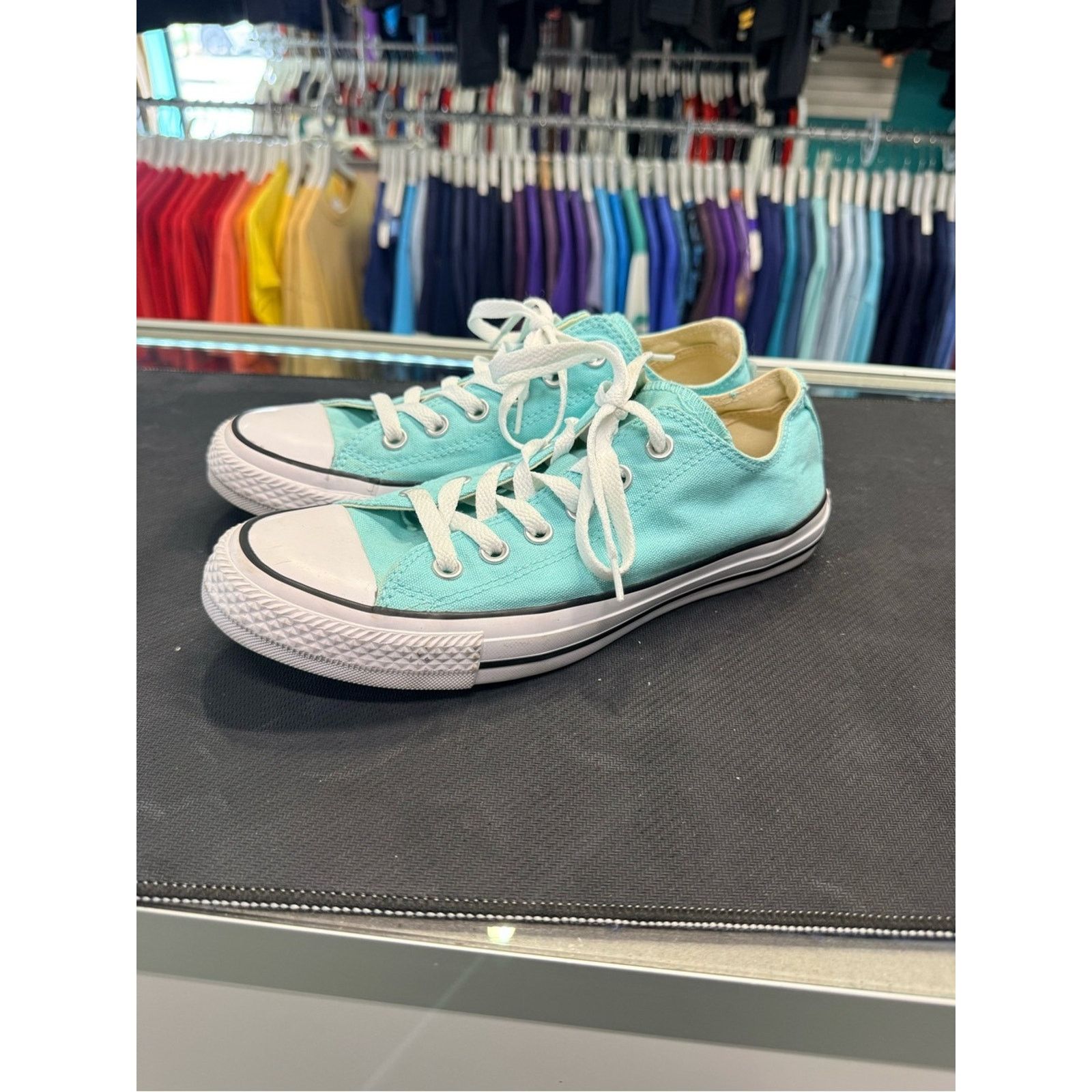 Converse Converse All Star Low Top Aqua Canvas Sneakers Size US 8 / IT 38 - 6 Thumbnail