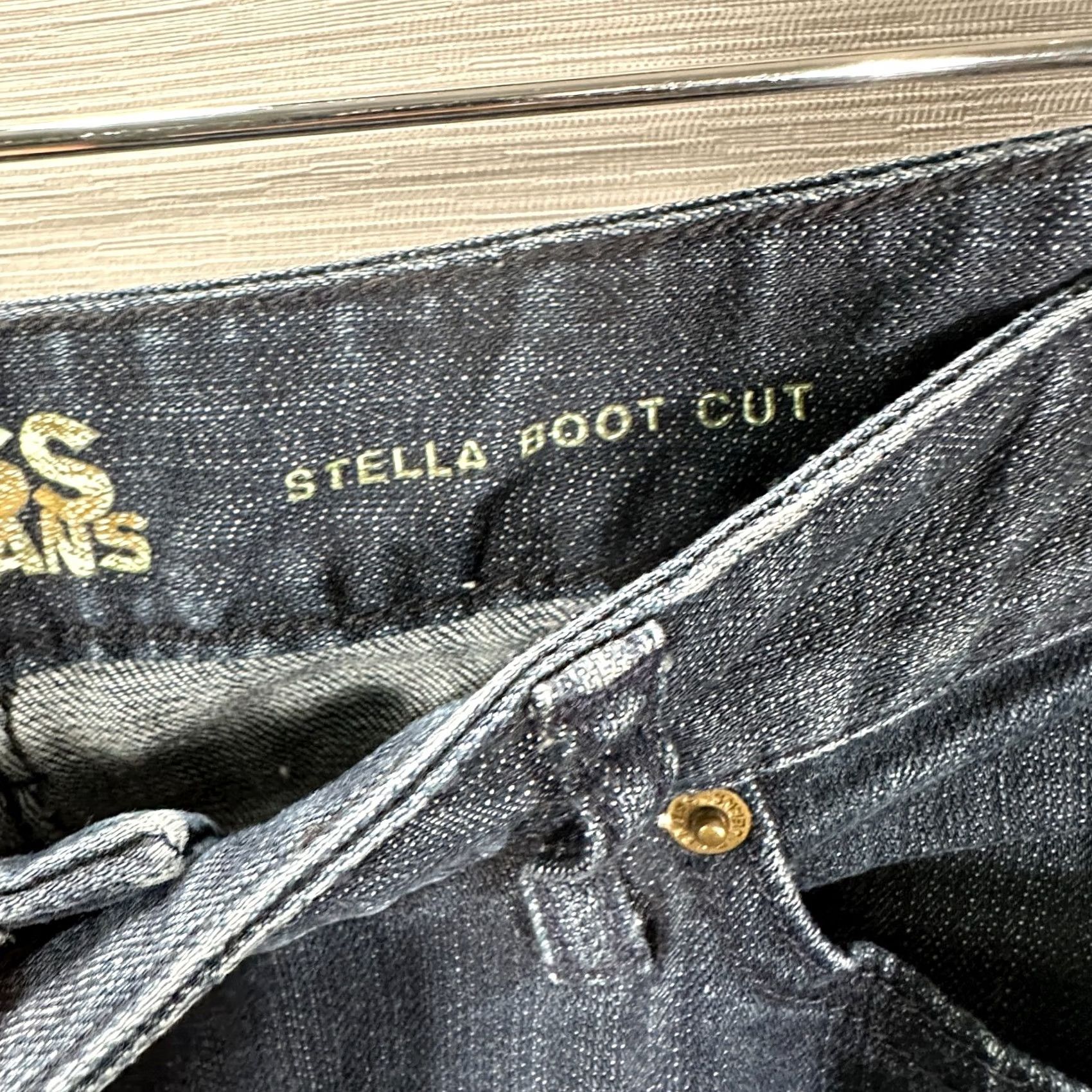 Express Express Jeans Bootcut Womens 6 Stella Dark Wash Cotton Stretch Pockets Jeans Size 28" / US 6 / IT 42 - 6 Thumbnail
