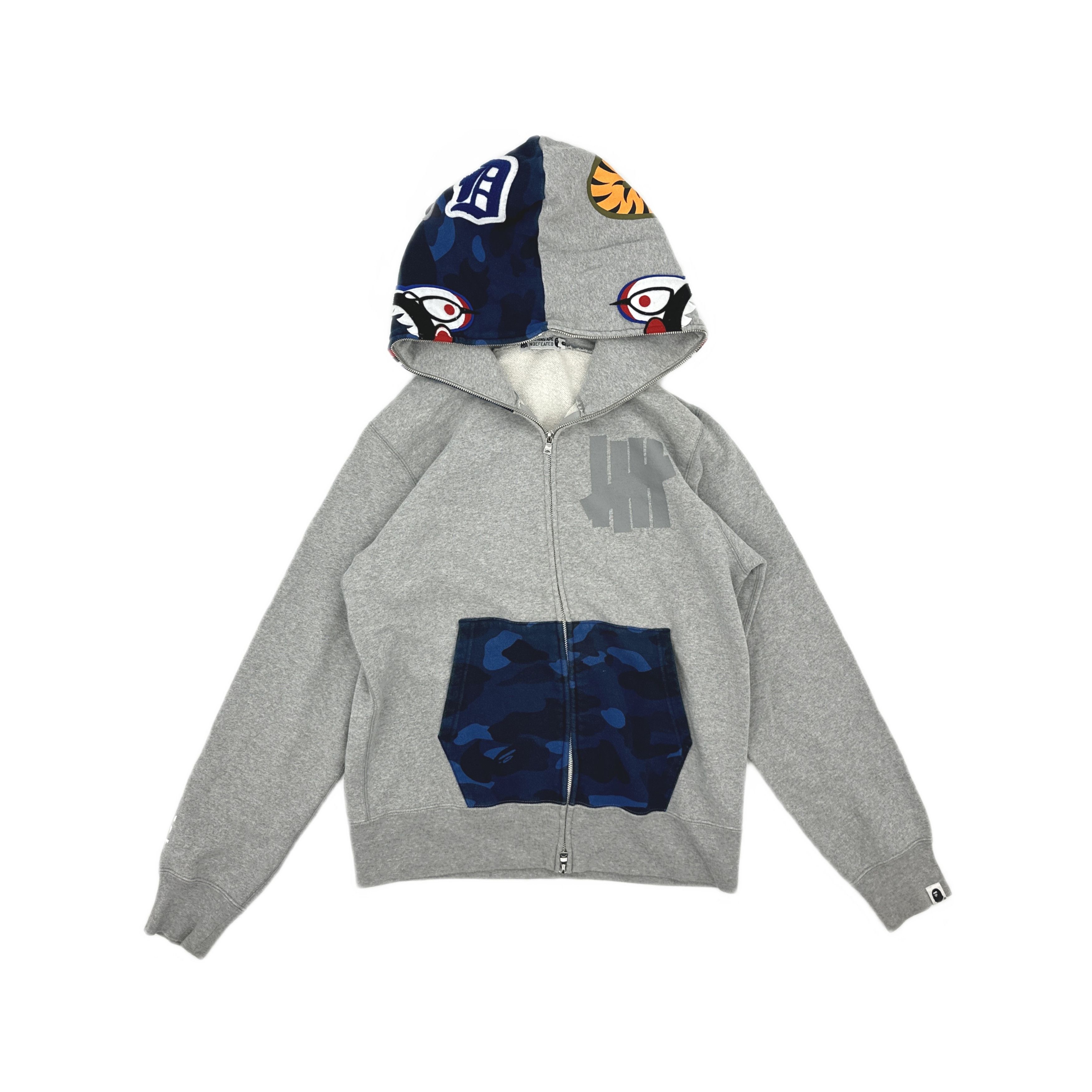 Bape A Bathing Ape x Undefeated Camo Shark Hoodie Size L Size US L / EU 52-54 / 3 - 1 Thumbnail