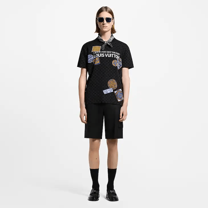 Louis Vuitton Damier Short-Sleeved Signature Crewneck Size US S / EU 44-46 / 1 - 5 Thumbnail