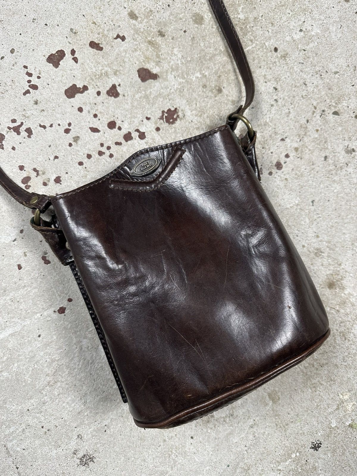 Japanese Brand Vintage 90s Brown Genuine Leather Messenger Crossbody Bag Size ONE SIZE - 3 Thumbnail