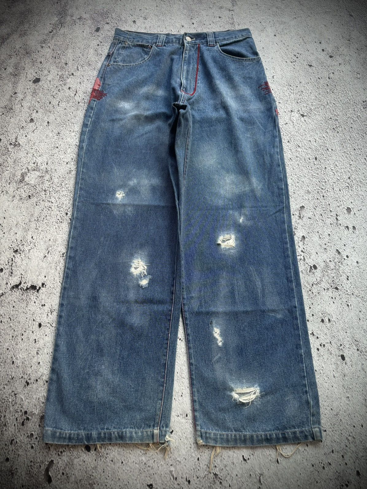 Hysteric Glamour 2000's distressed Thriller dnm Bootcut style jeans Size US 32 / EU 48 - 2 Thumbnail