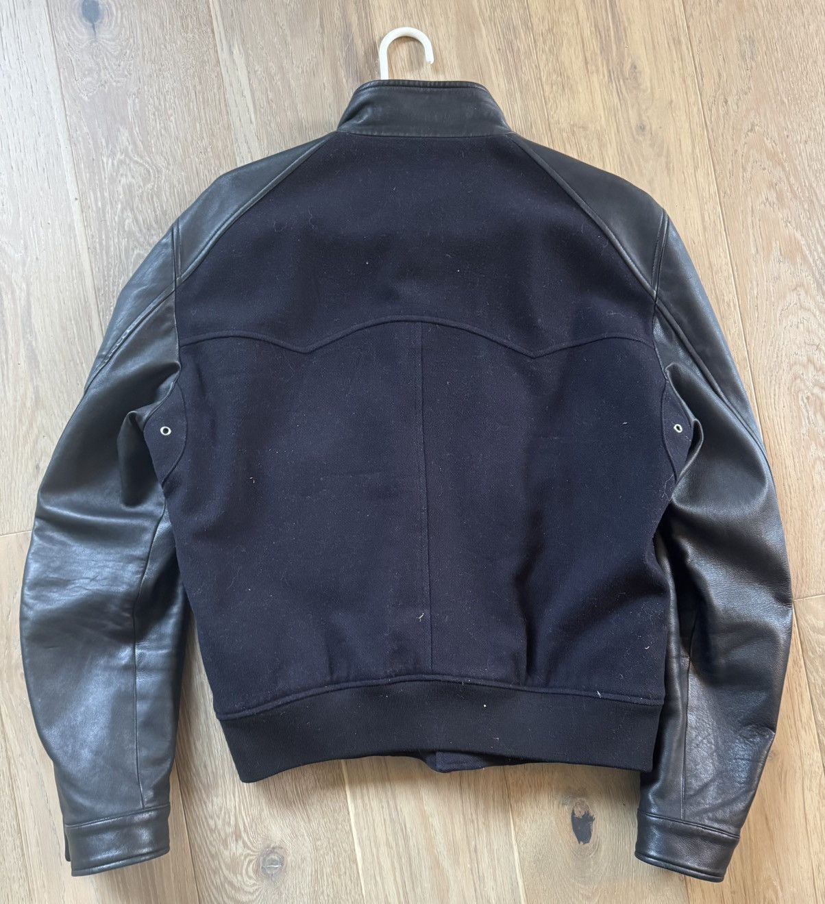 The Kooples The Kooples Leather Sleeve Wool Blend Jacket – Slim Fit Size US XL / EU 56 / 4 - 2 Thumbnail