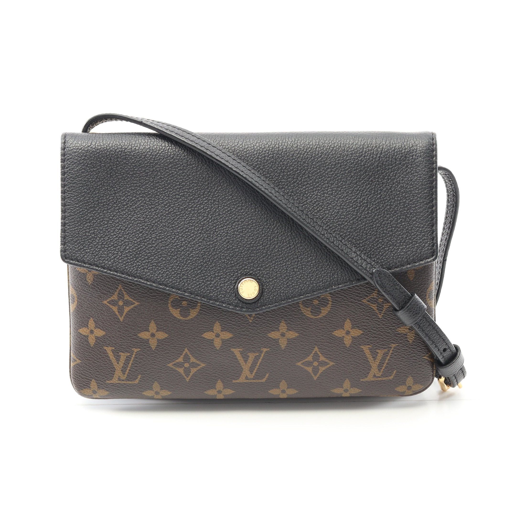Louis Vuitton Louis Vuitton Twice Monogram Noir Shoulder Bag Leather Brown Black Size ONE SIZE - 1 Thumbnail
