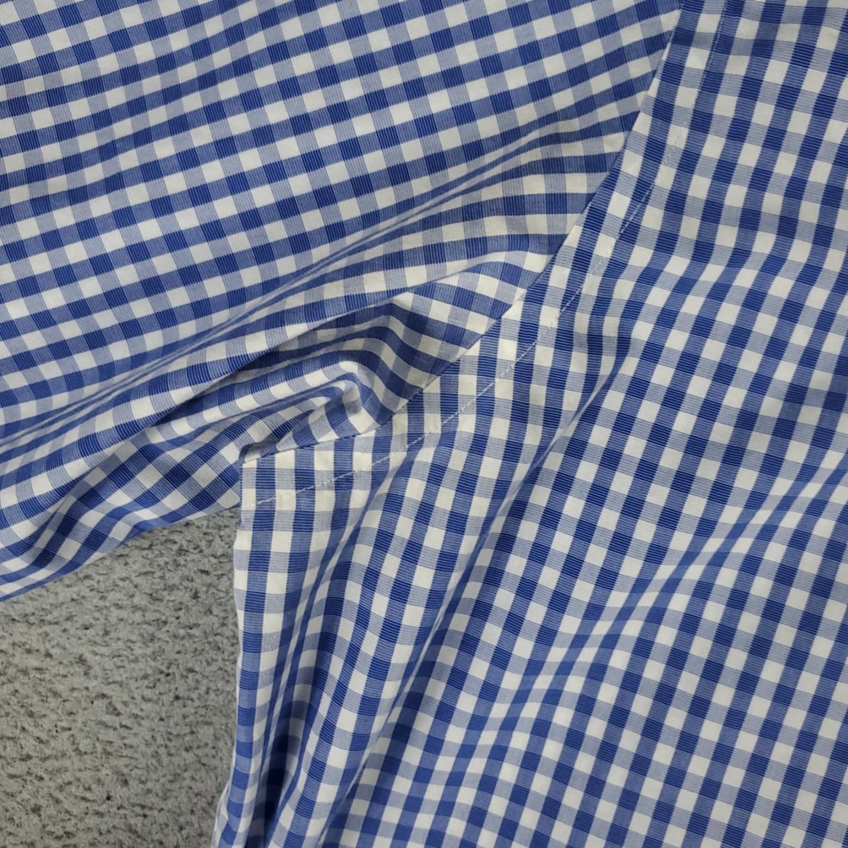 Brooks Brothers Brooks Brothers Shirt Mens 17 Blue Check Dress Button Up Long Sleeve Regular 100% Cotton Pride Wedding Business Casual Formal Workwear Mens Size 46R - 4 Thumbnail