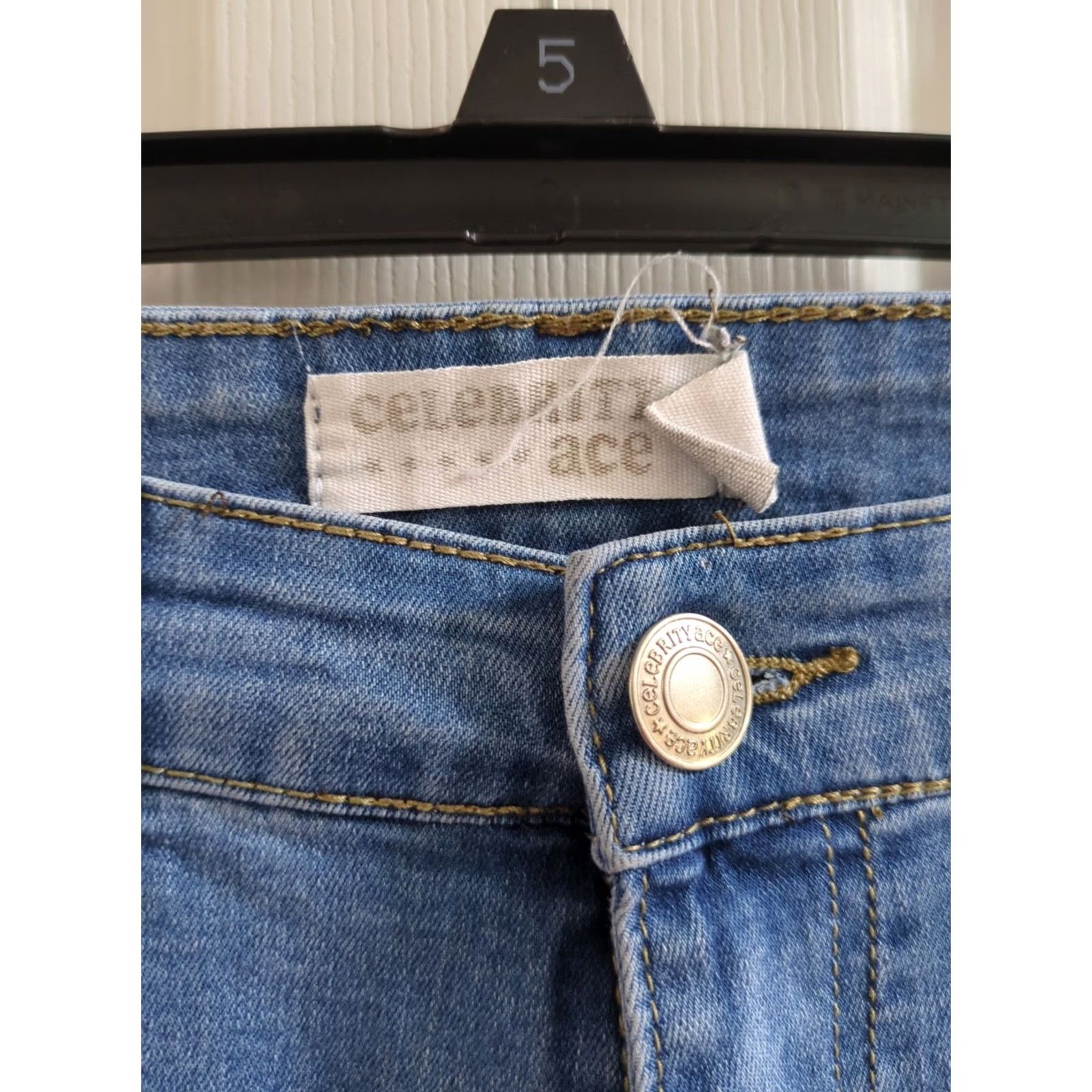 Denime Celebrity Ace Jeans Woman Flared Denim 15/32 Size 15/32 Blue Distressed Regular Women Jeans Size 36" / US 14 / IT 50 - 4 Thumbnail