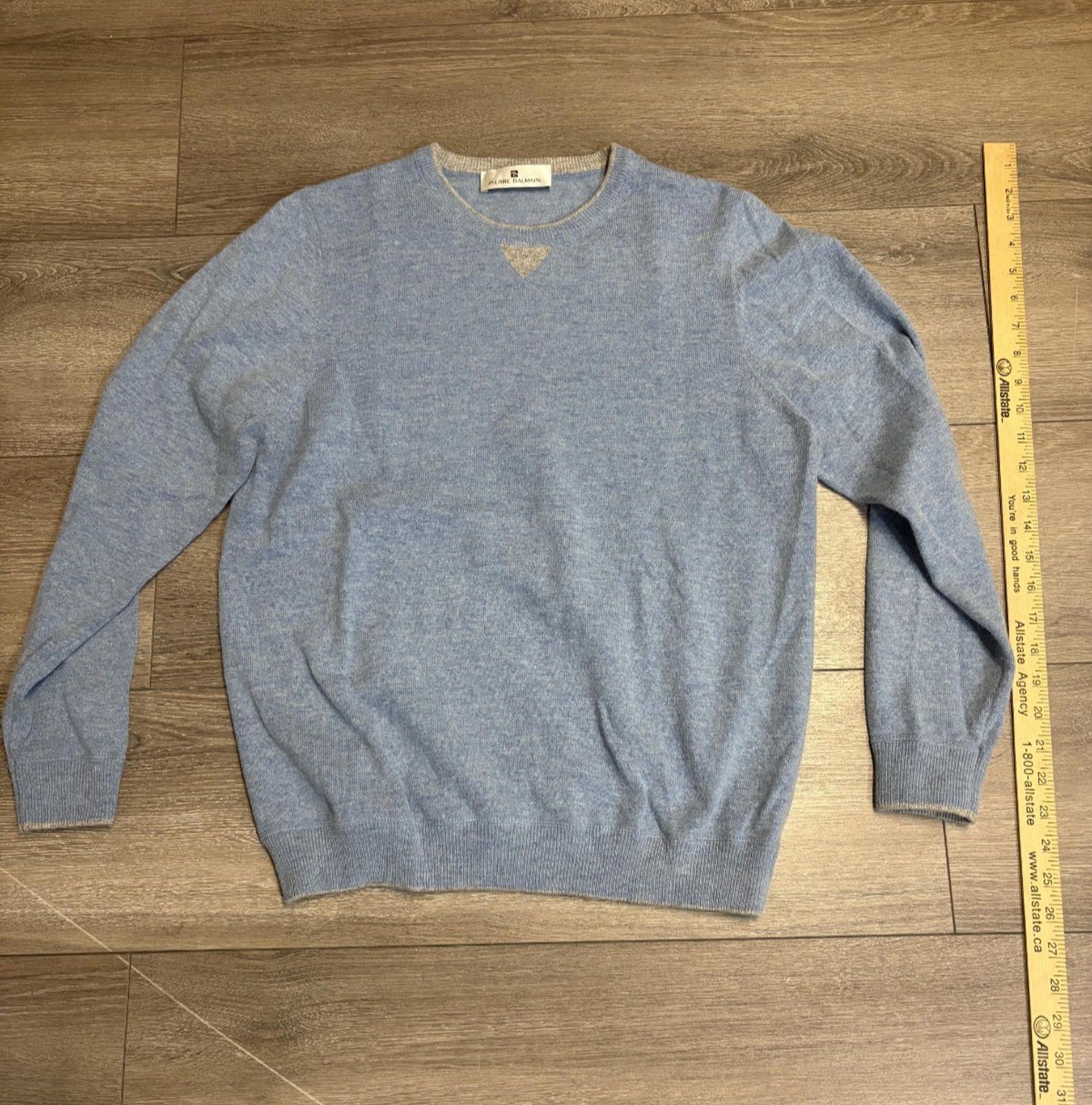 Balmain Pierre Balmain Wool/Cashmere Sweater Blue Size 50/L Size US L / EU 52-54 / 3 - 1 Thumbnail