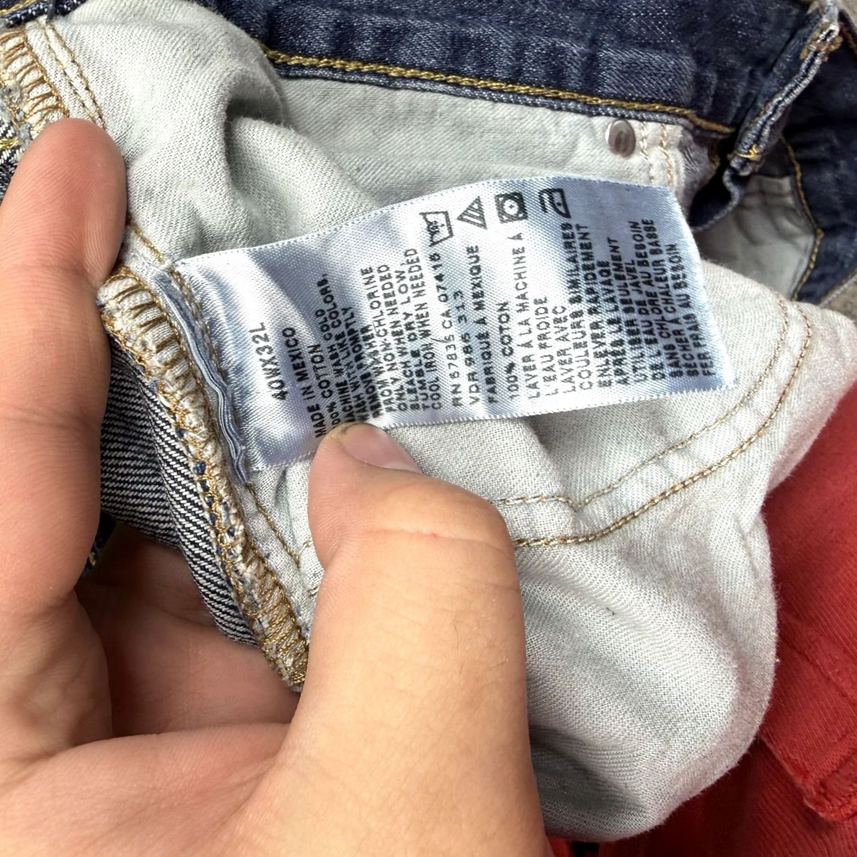 Nautica Nautica Jeans Mens 40x32 Relaxed Tapered Fit Medium Wash Blue Denim 5-Pocket Inseam 32" Regular Size Type Jeans Mens Size US 40 / EU 56 - 4 Thumbnail