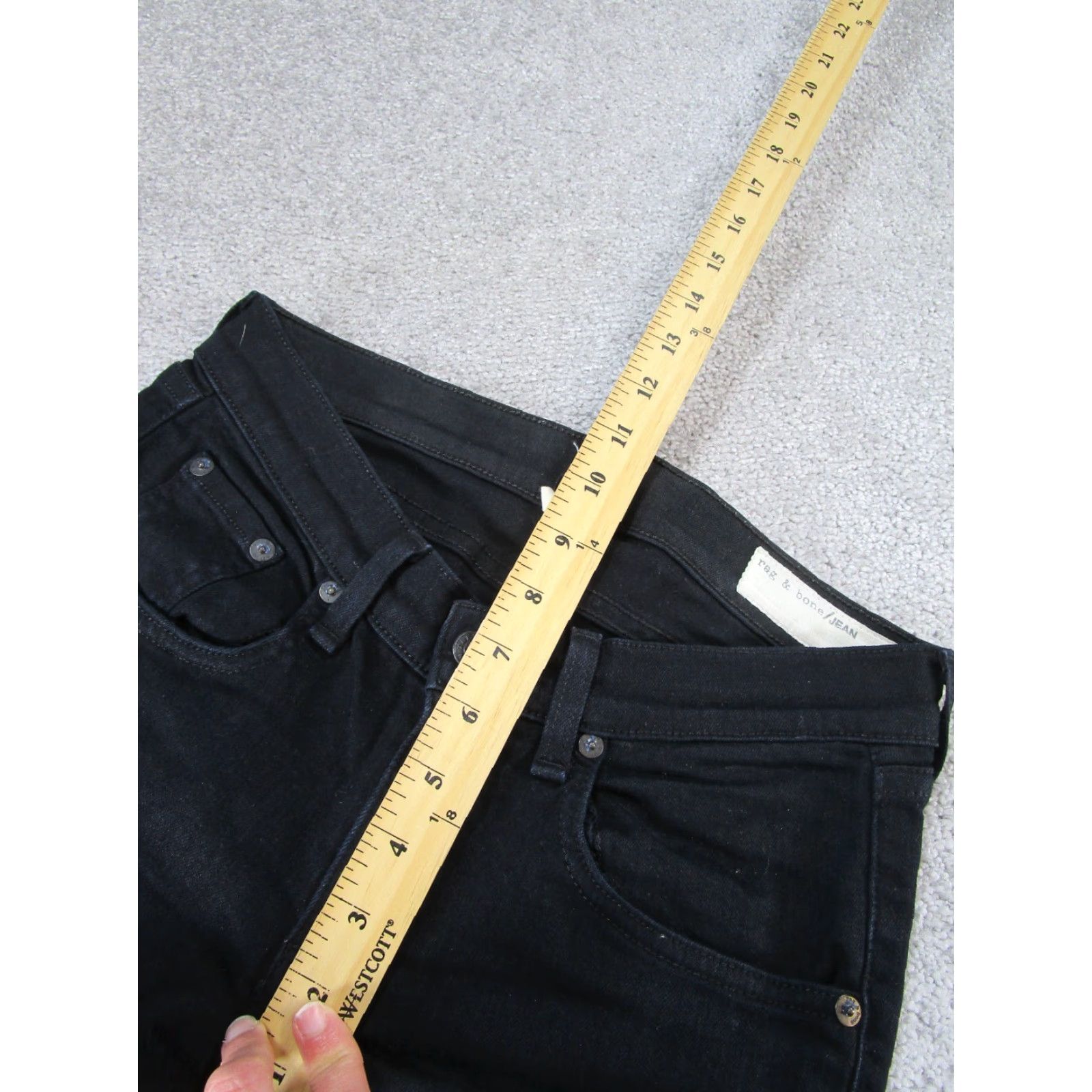 Rag & Bone rag & bone Jeans Womens 25 Black Denim Low Rise Skinny Jeans Womens 25 Black Denim Rag & Bone Skinny Womens Size 42" / US 20 - 7 Thumbnail