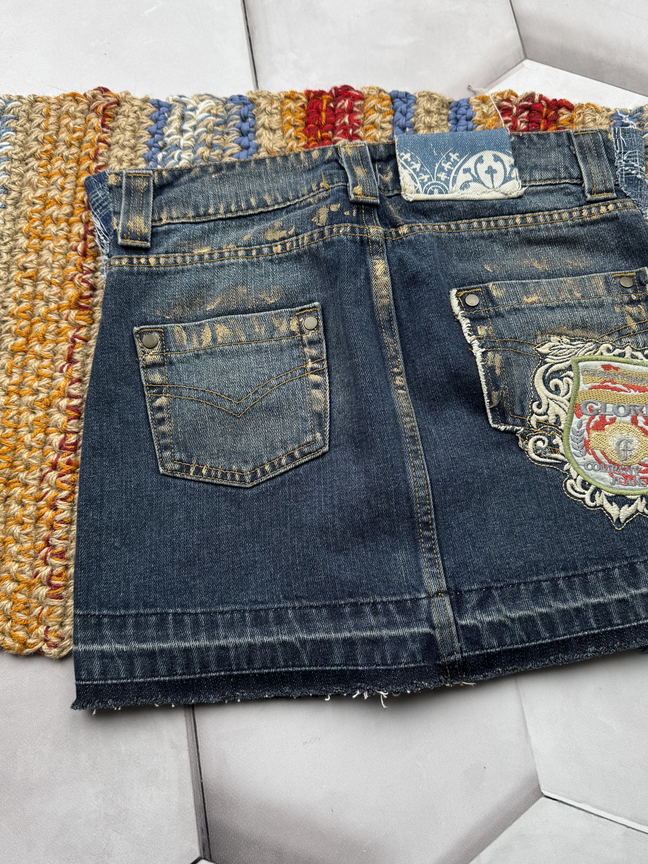 Vintage Vintage Mini Skirt With Many Details (E4) Size 26" / US 2 / IT 38 - 5 Thumbnail
