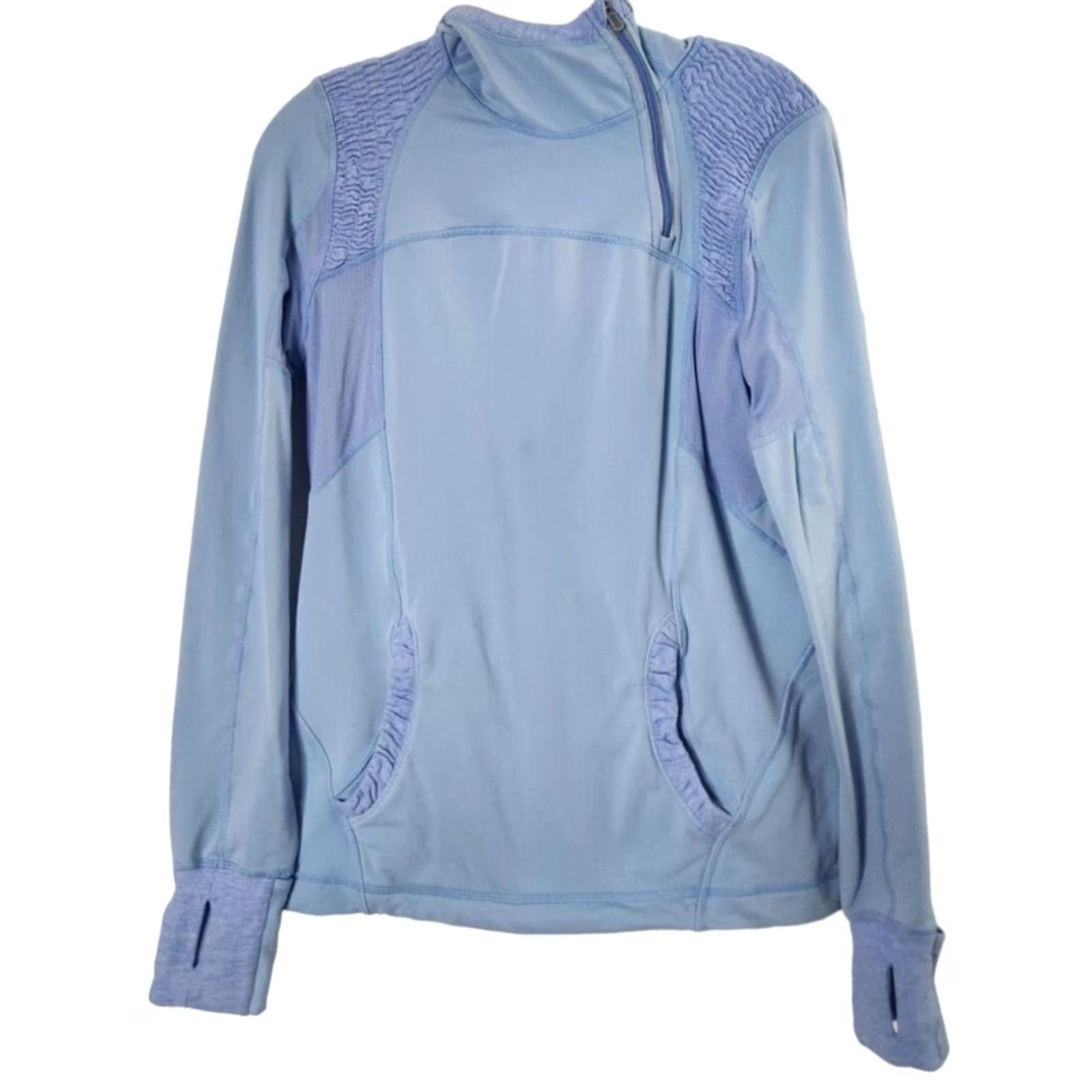 Lululemon Lululemon Womens Alpine Hoodie 1/4 Zip Blue Size 8 Pullover with Pockets, Long Sleeve, Activewear Jacket, Womens Size M / US 6-8 / IT 42-44 - 2 Thumbnail