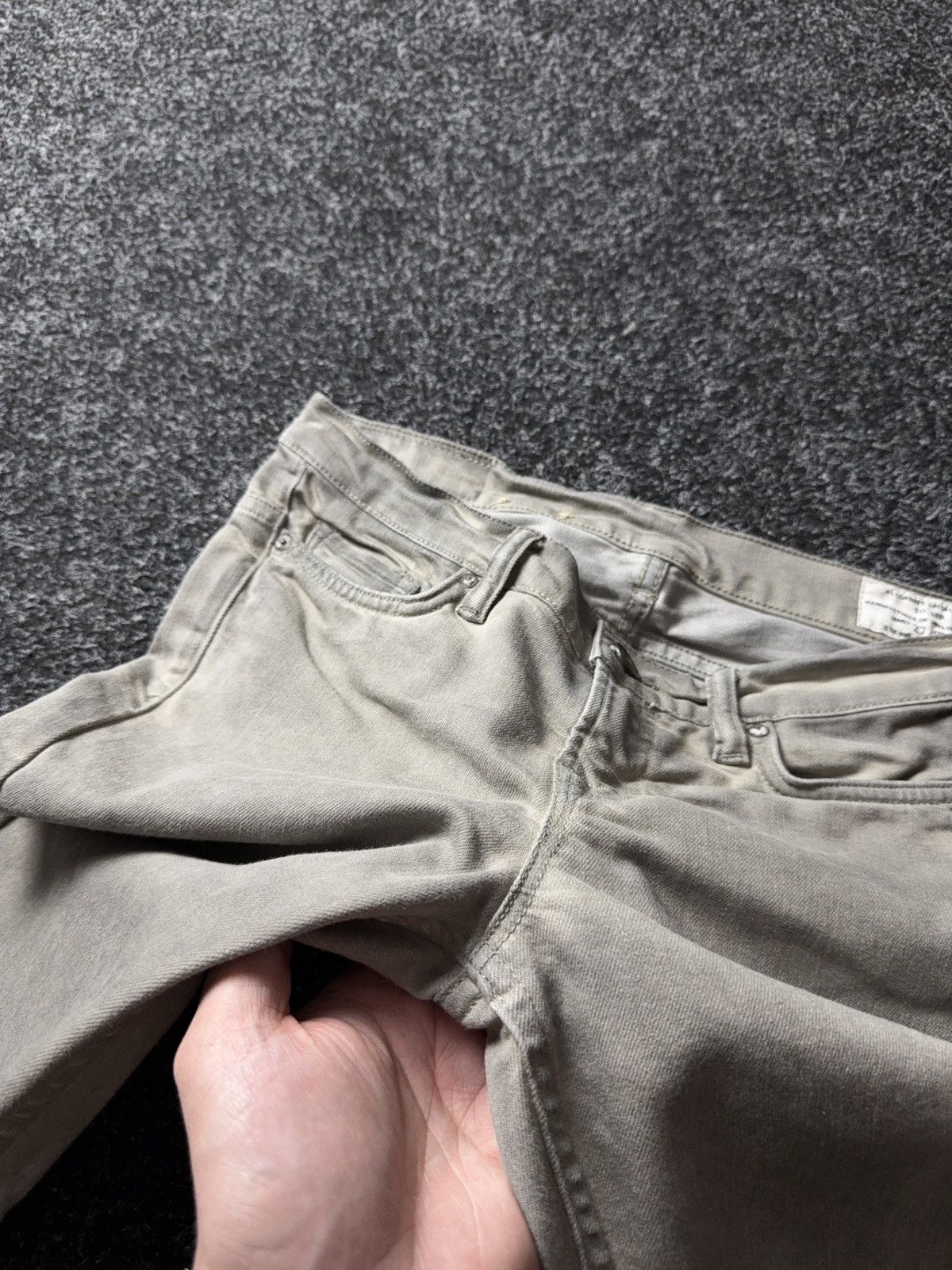 Allsaints AllSaints Grey Slim Jeans Rick style Minimal Stretch Denim Size 27" / US 4 / IT 40 - 12 Thumbnail