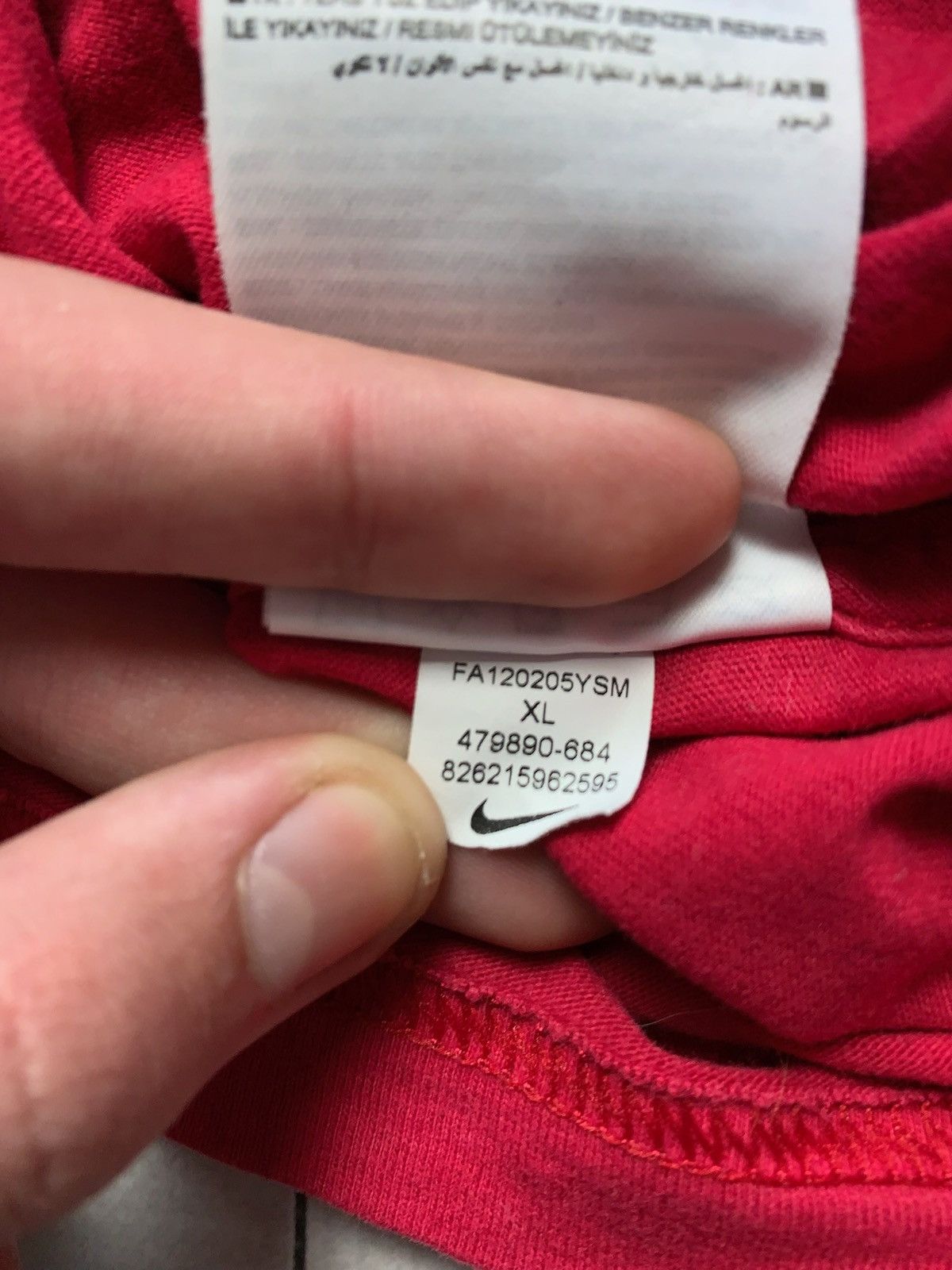 Nike × Vintage Vintage Nike Arsenal soccer jersey size XL red Size US XL / EU 56 / 4 - 5 Thumbnail