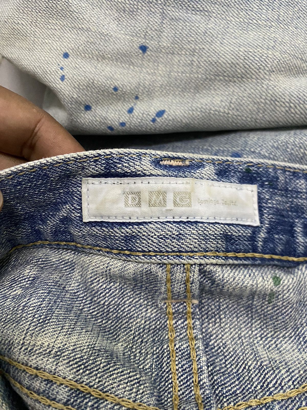 If Six Was Nine × Japanese Brand × KMRii JAPAN BRAND DOMINGO DMG PAINT SPLASH DISTRESS RARE Size US 30 / EU 46 - 6 Thumbnail