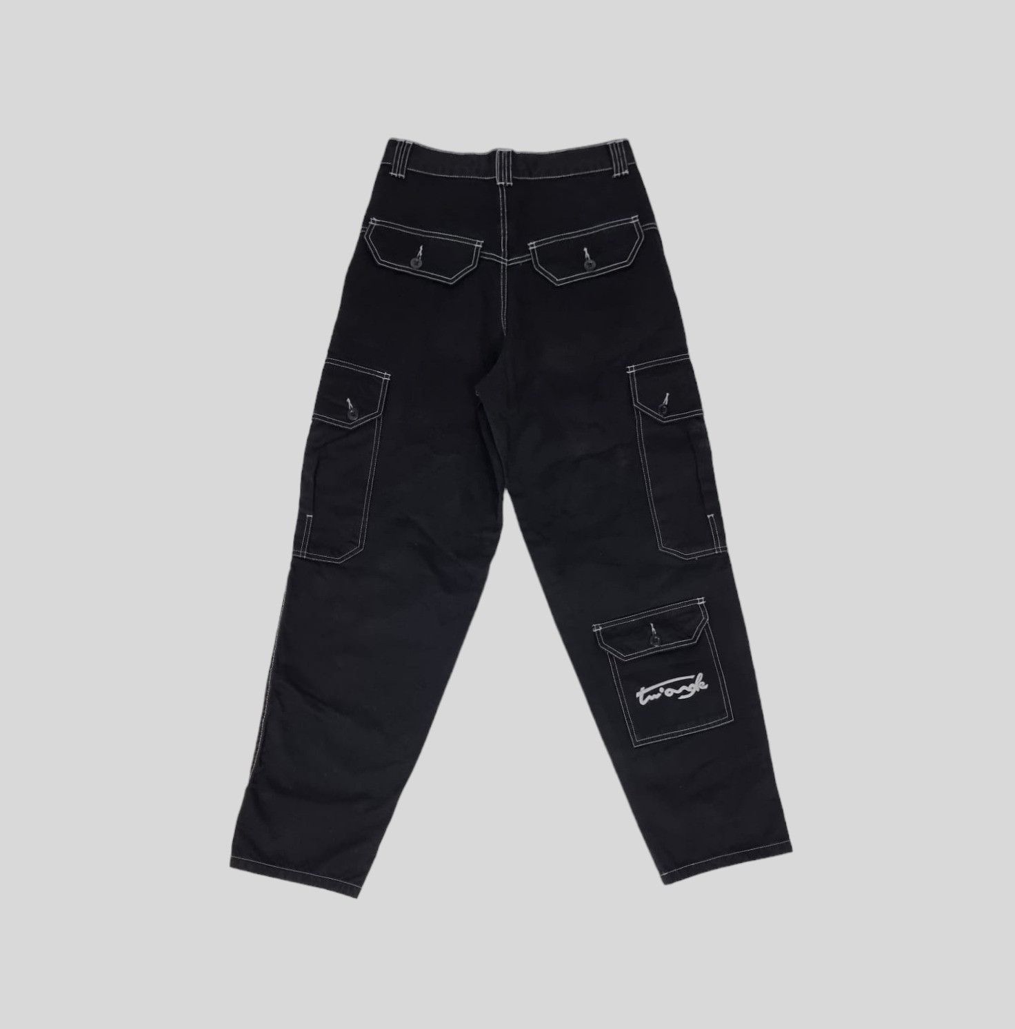 Vintage vintage triangle skate baggy jeans black XS mens womens Size US 29 - 3 Thumbnail
