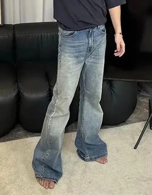Designer × Japanese Brand Y2K Washed Blue Baggy Jeans Size US 30 / EU 46 - 1 Thumbnail